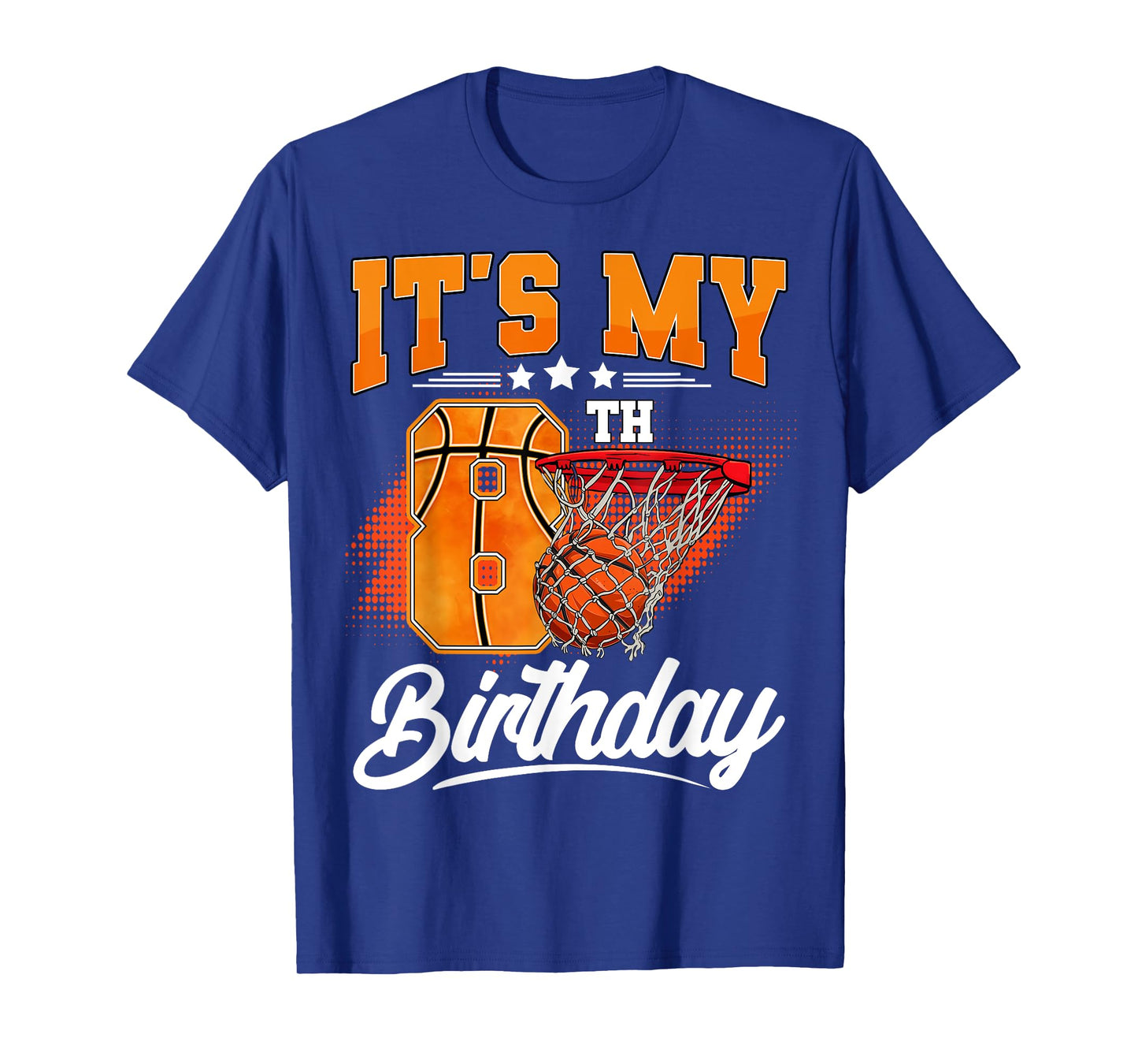 It's My 8th Birthday Boy Basketball 8 Year Old Bday Kids T-Shirt