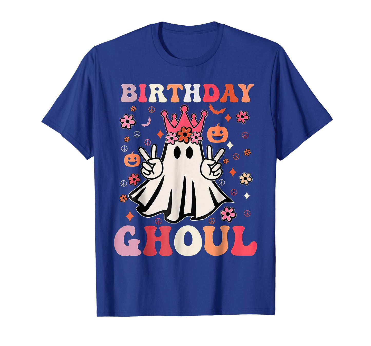 Birthday Ghoul Floral Ghost Halloween T-Shirt
