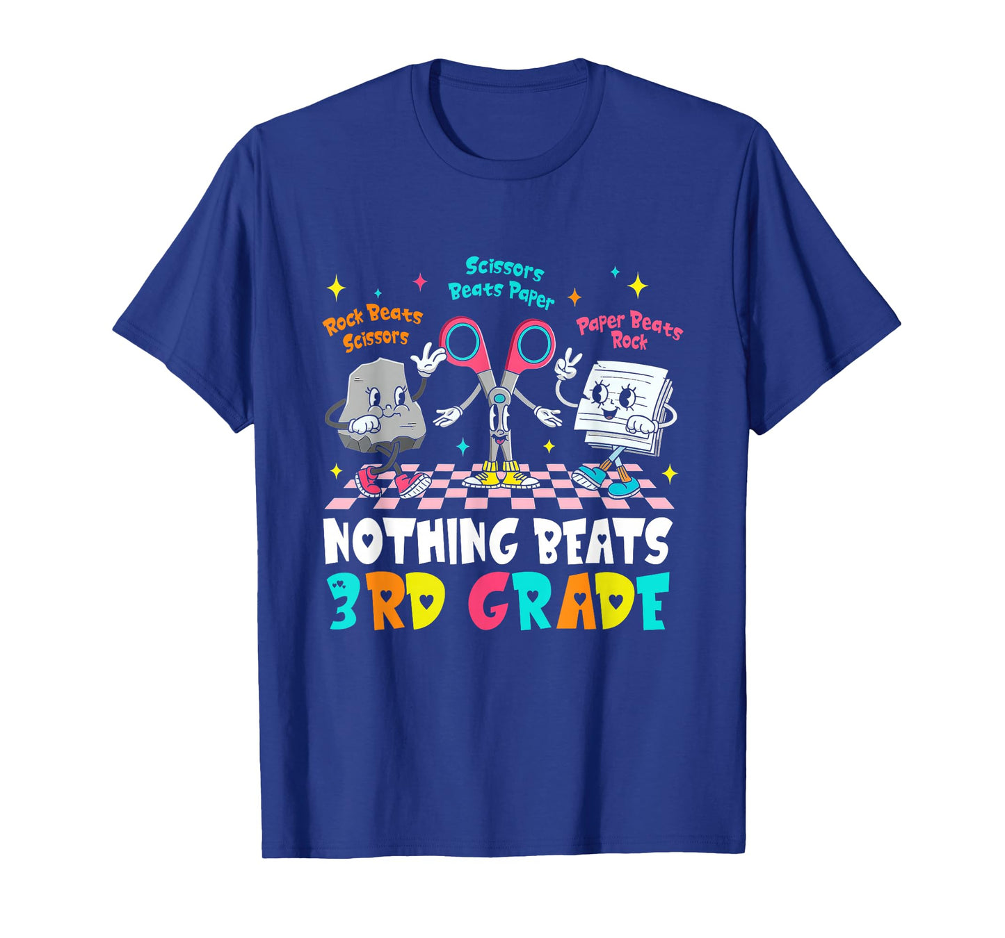 Nothing Beats 3rd Grade Rock Paper Scissors Back to School T-Shirt