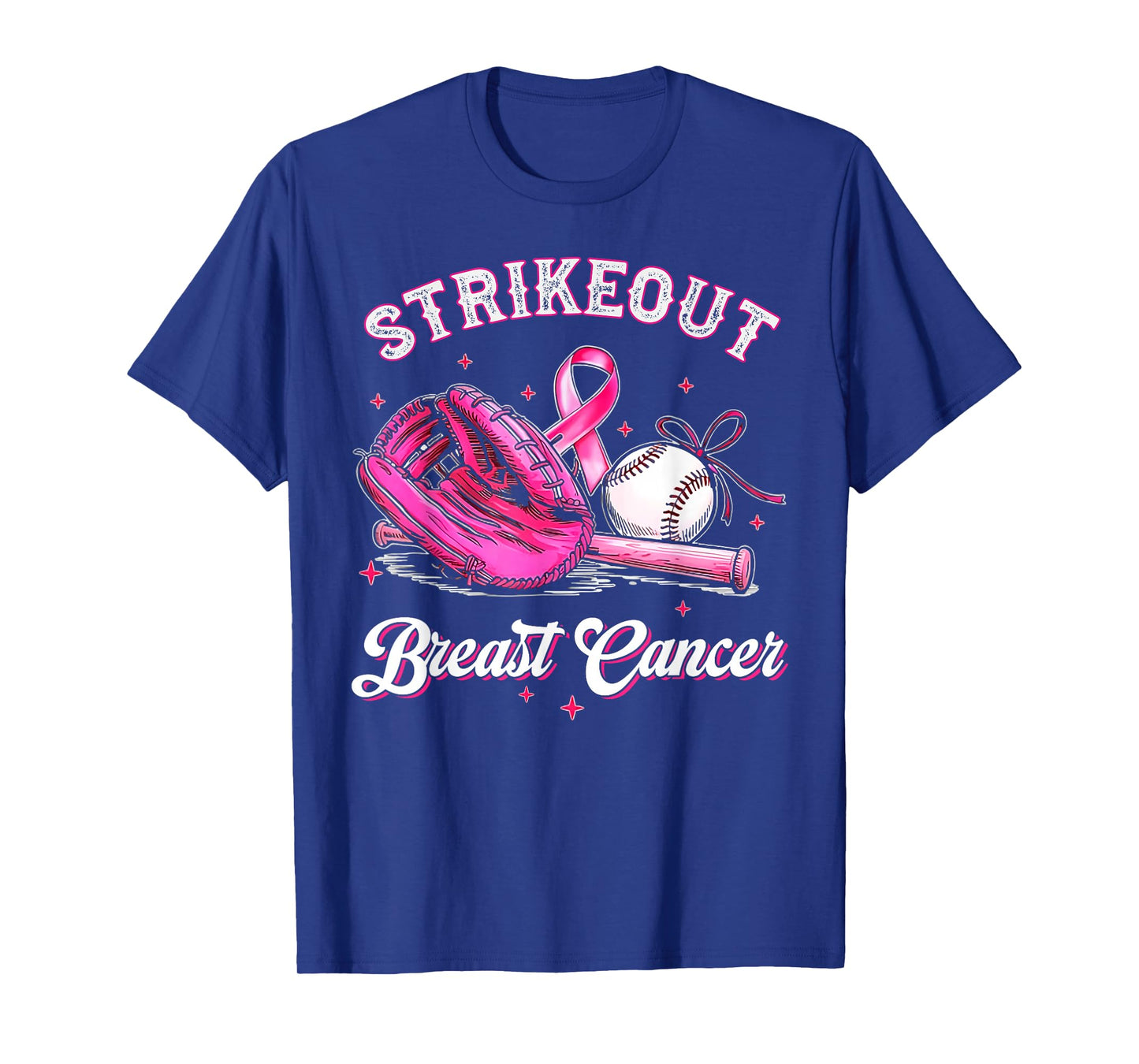 Strike Out Breast Cancer Baseball Fight Awareness Men Women T-Shirt