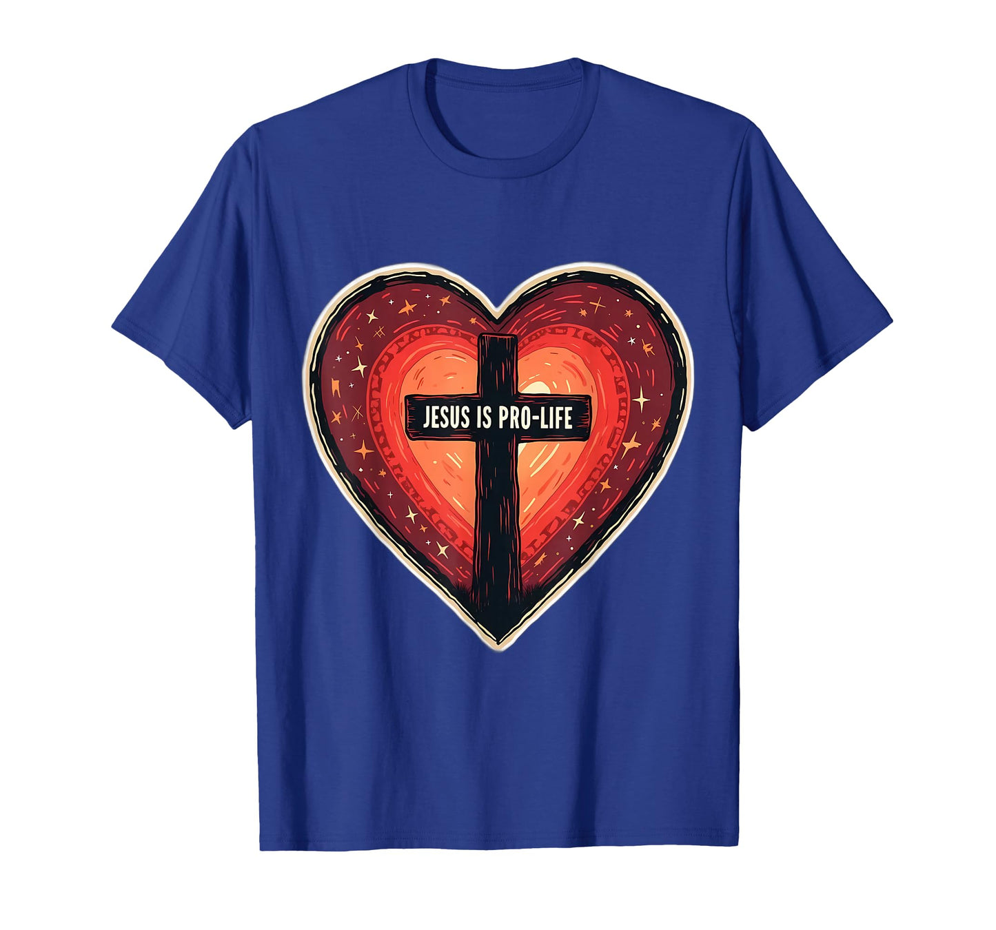 Jesus is Pro Life Christian Pro-Life Anti Abortion Heart T-Shirt