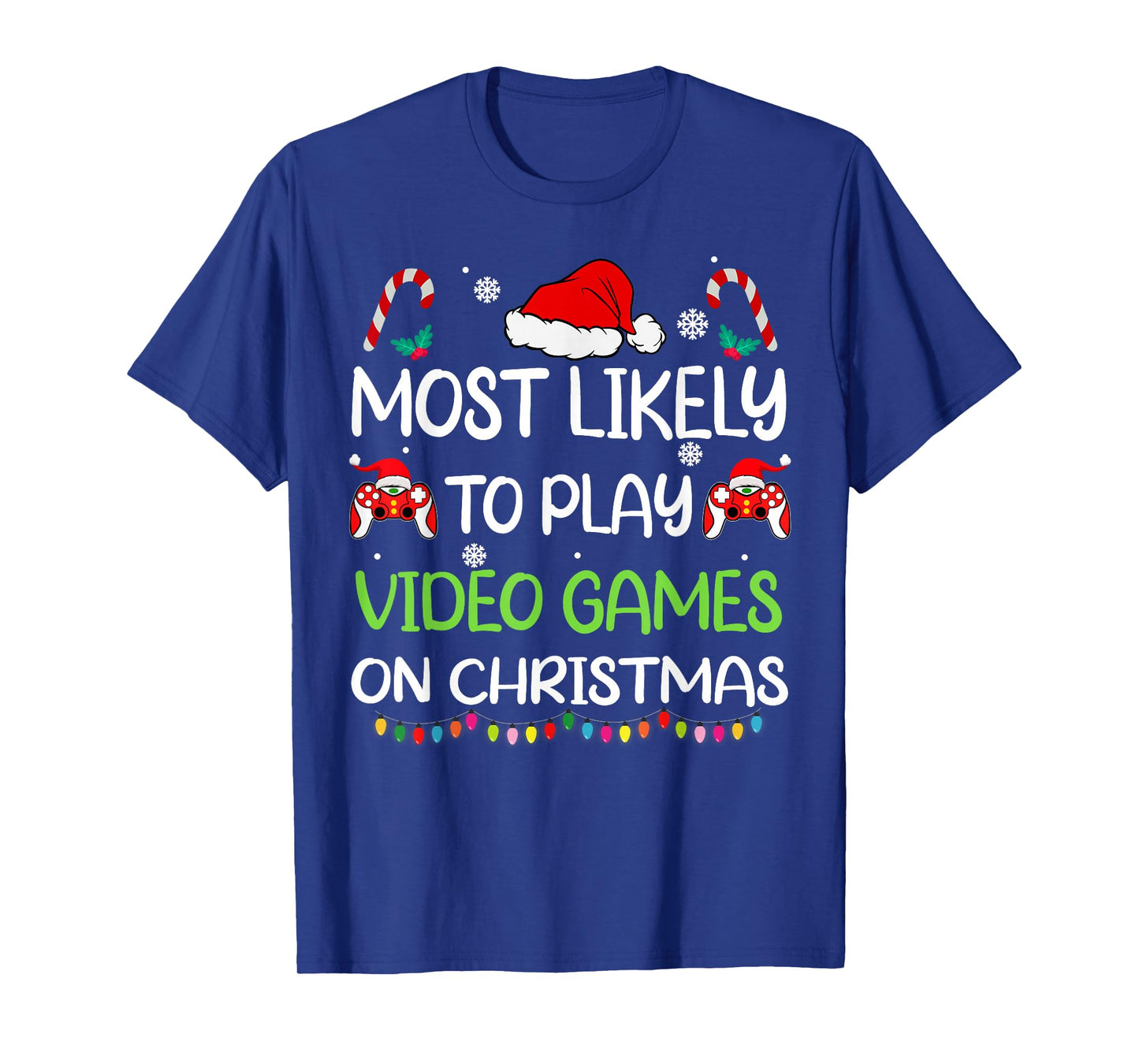 Most Likely To Video Games Christmas family gamer men boys T-Shirt