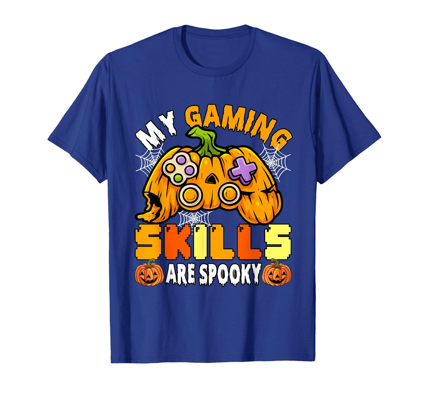 Gaming Skills Are Spooky Halloween Game Controller Pumpkin T-Shirt