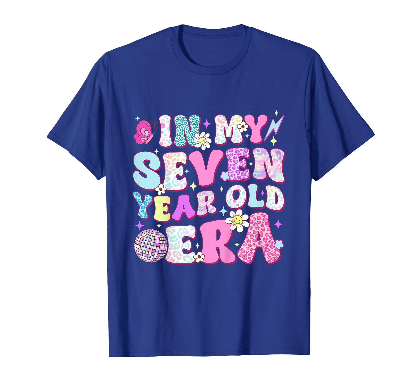 7 Year Old In My Seven Year Old Era Girl Kids 7th Birthday T-Shirt