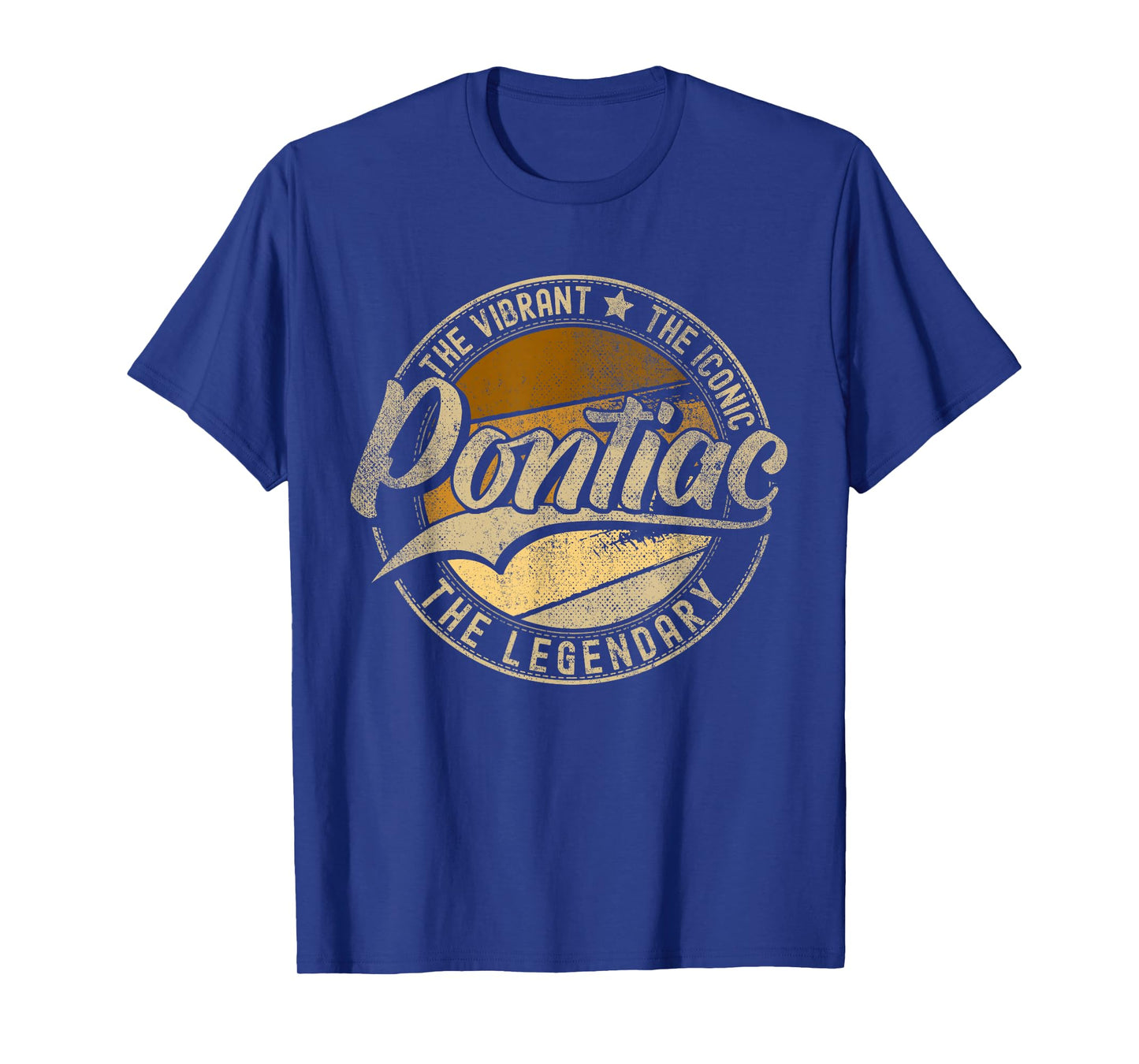 Pontiac MI | Michigan | Vintage Distressed T-Shirt, Small, Black