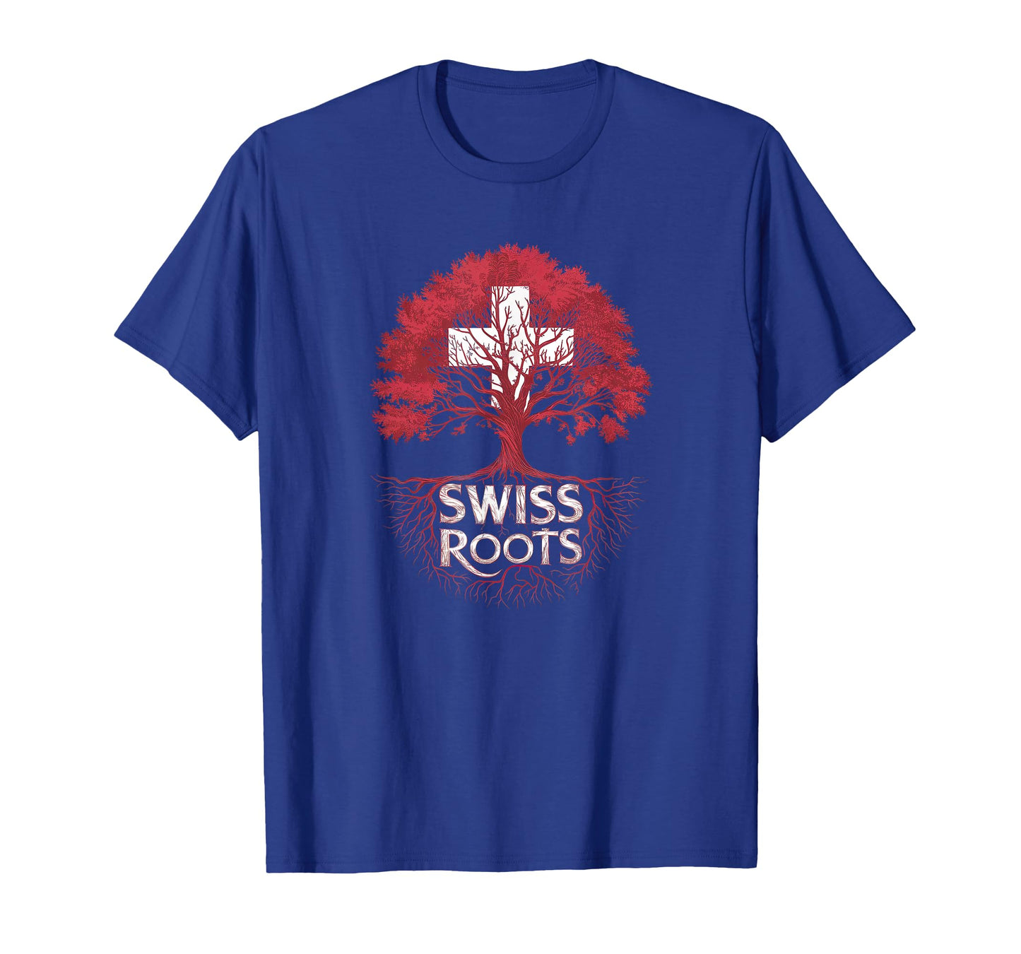 Swiss Roots - Switzerland Flag Colors Family Tree Souvenir T-Shirt