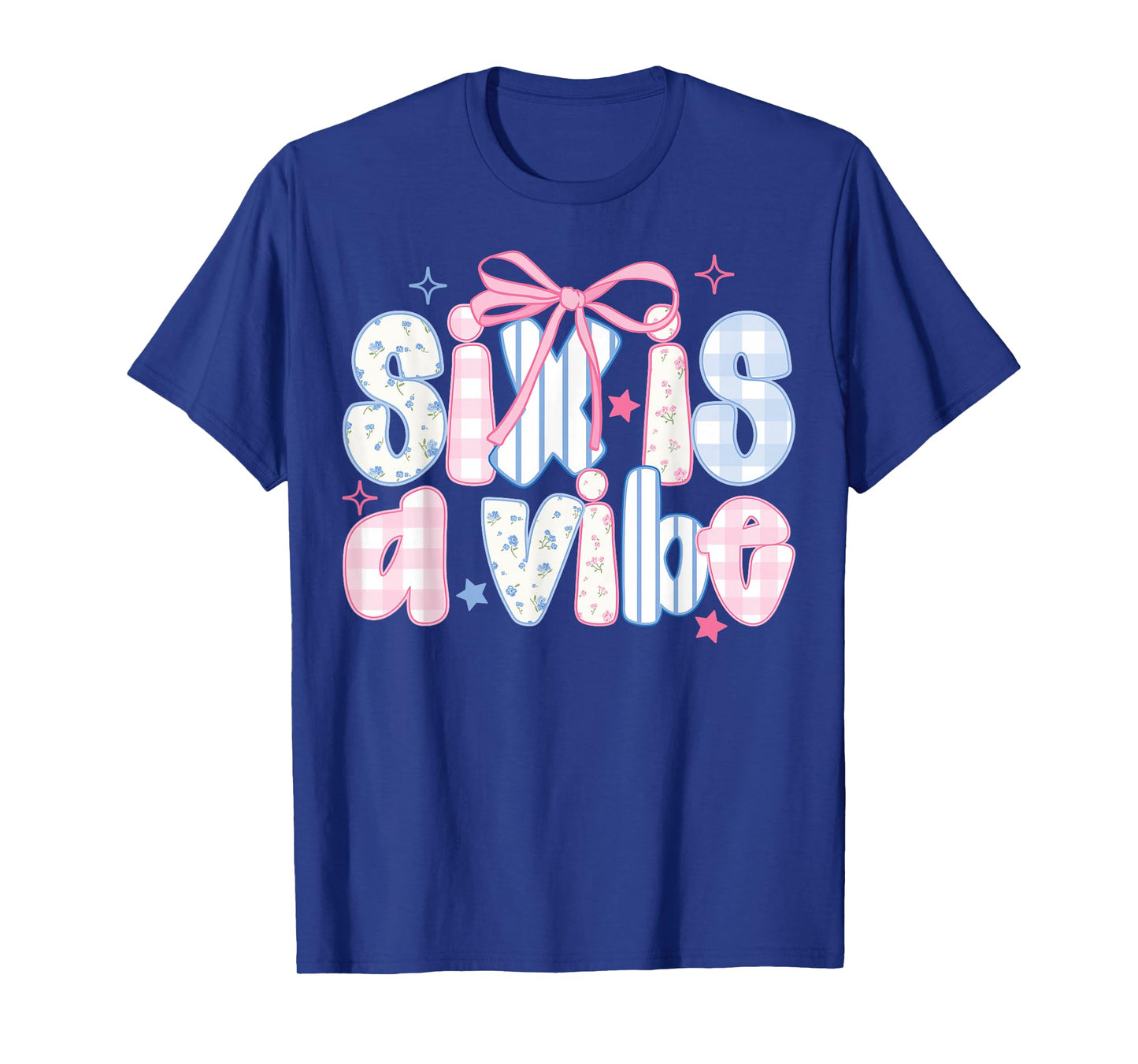 Six is A Vibe Coquette 6th Birthday 6 Years Old Girls T-Shirt