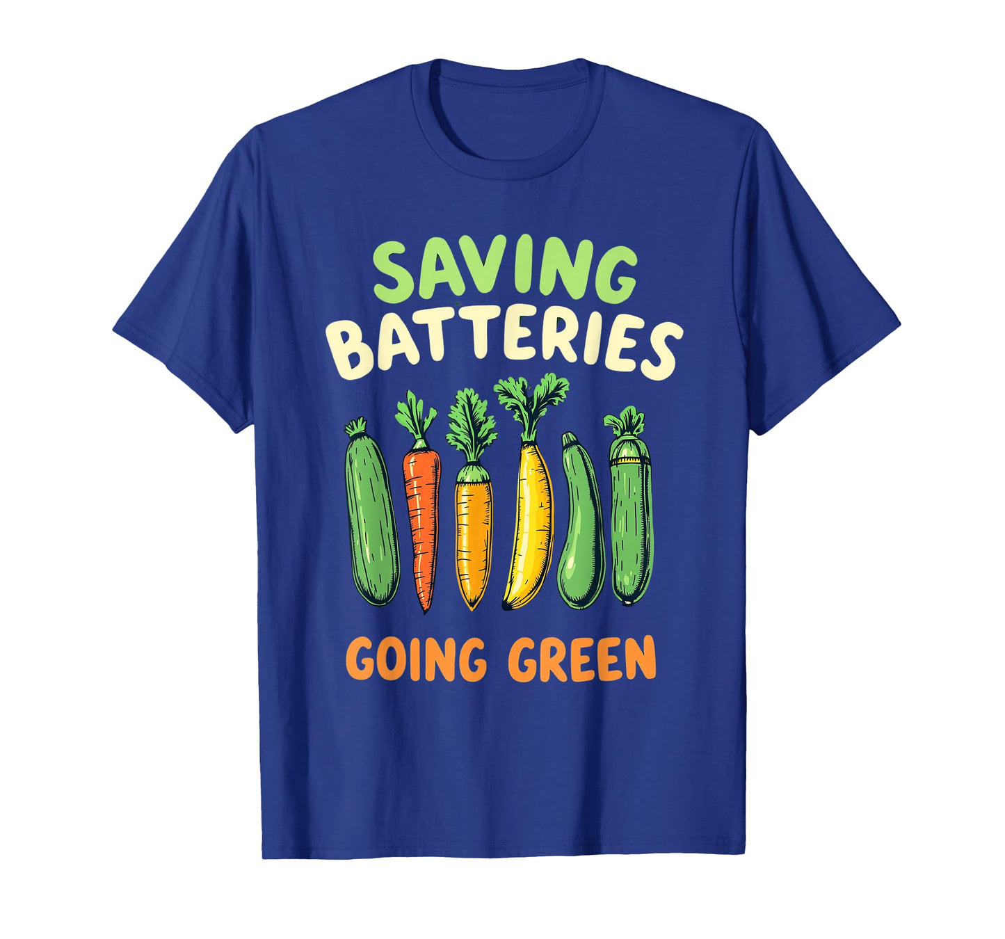 Eco Saving Batteries Going Green Funny Embarrassing Cucumber T-Shirt