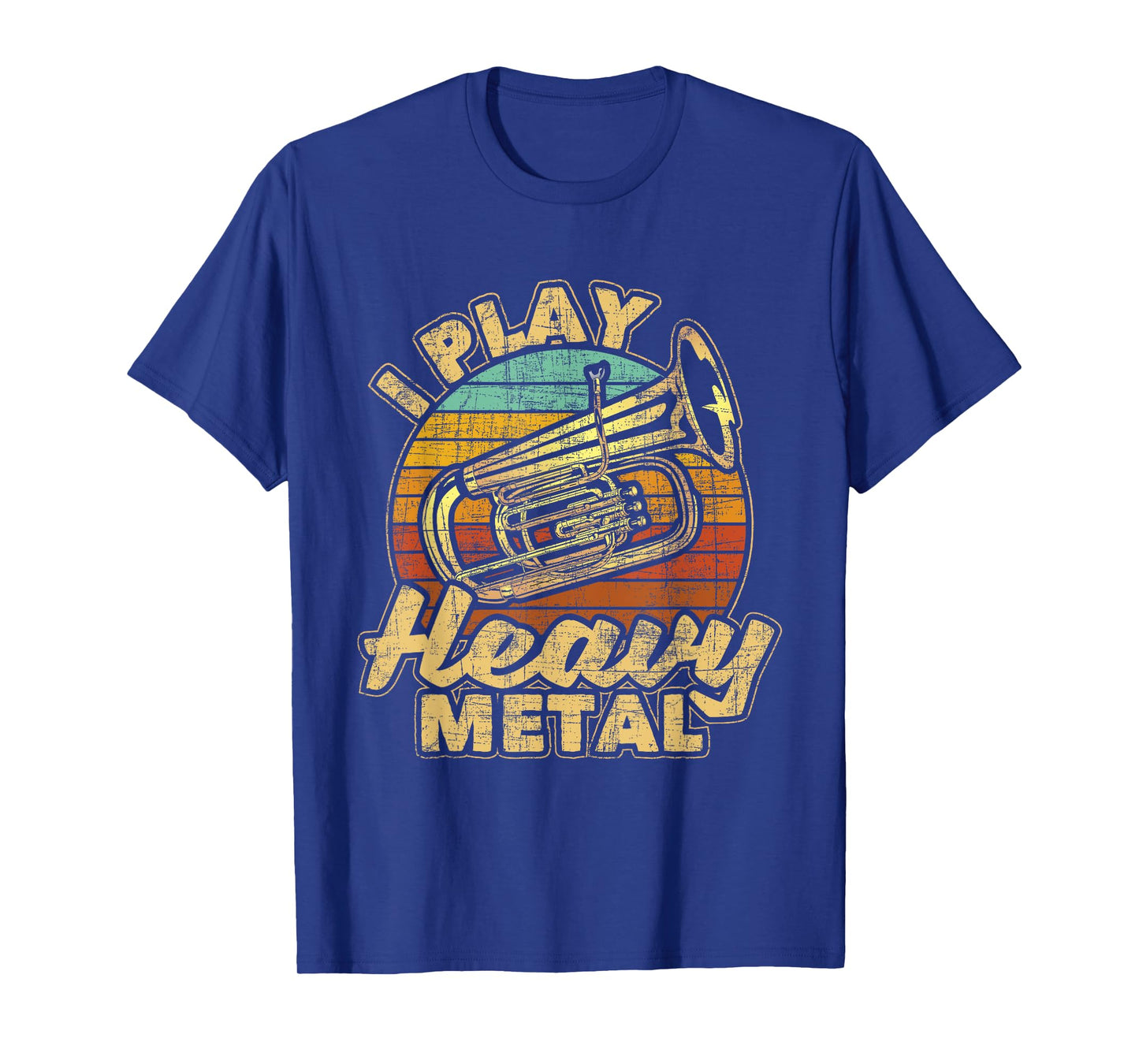 I Play Heavy Metal - Colorful Retro Baritone Marching Band T-Shirt