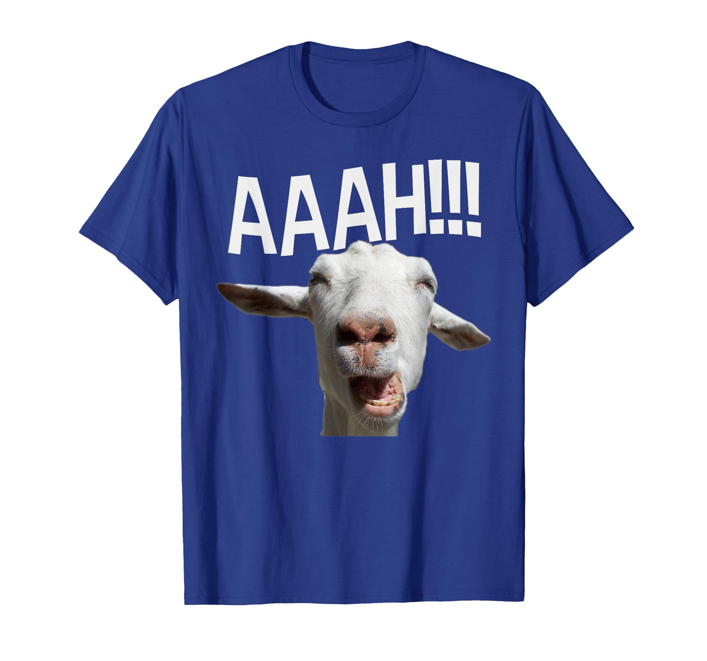 Halloween Screaming Goat AAAH!!! Funny Crazy Goat Print T-Shirt
