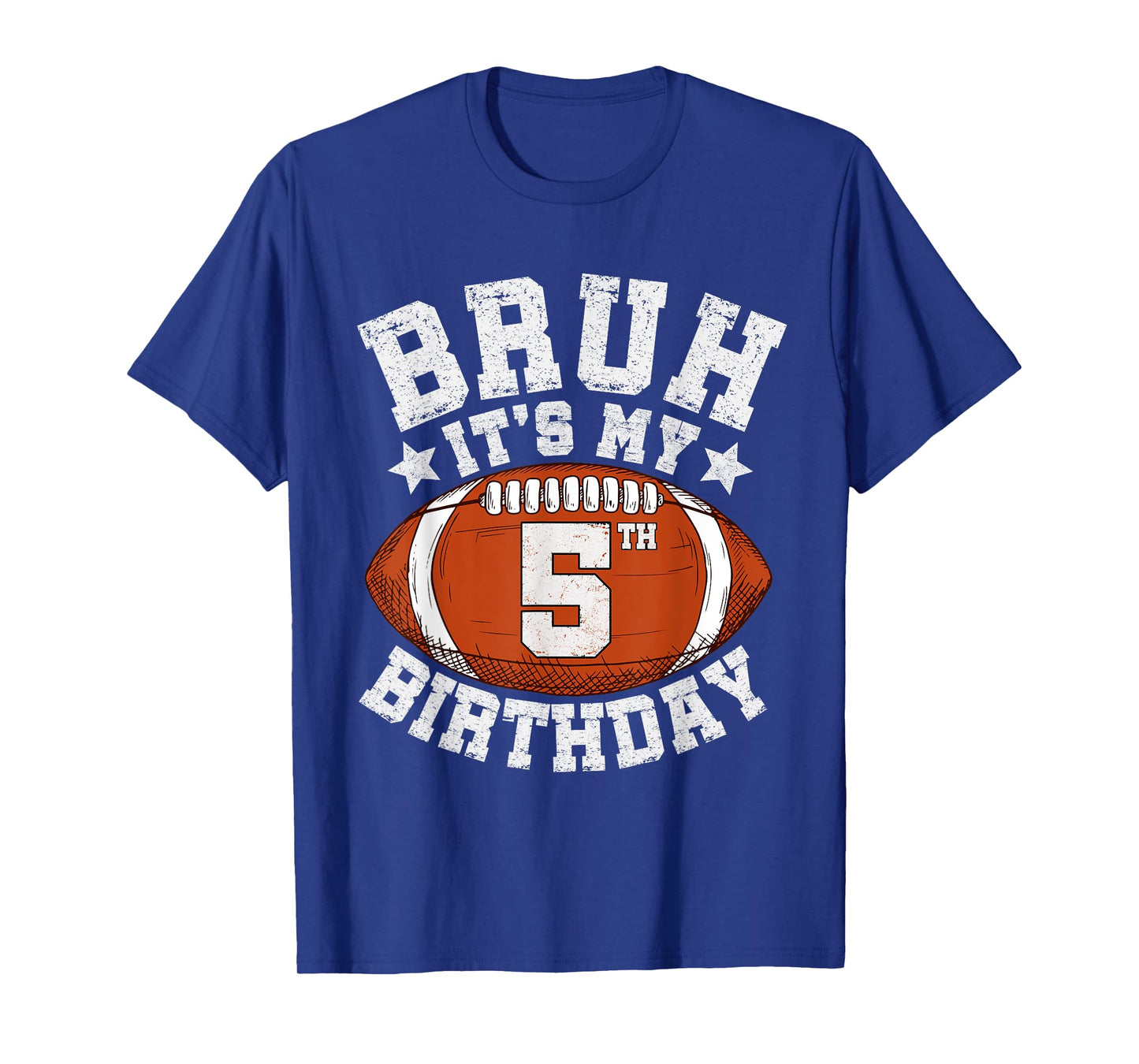 Bruh It’s My 5th Birthday Gifts 5 Year Old Football Player T-Shirt