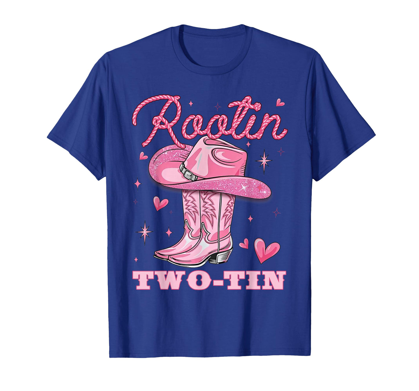 Rootin Two-tin Cowgirl Western Rodeo 2nd Birthday Girl Howdy T-Shirt