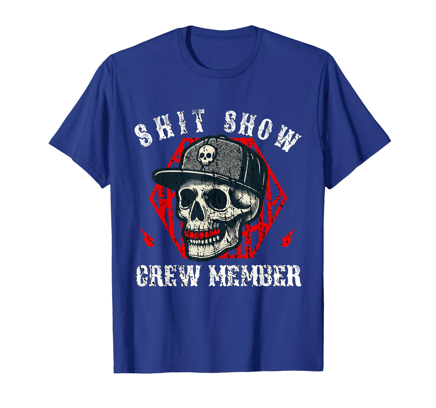 Shit Show Crew Member Skull Boss Manager Skeleton T-Shirt