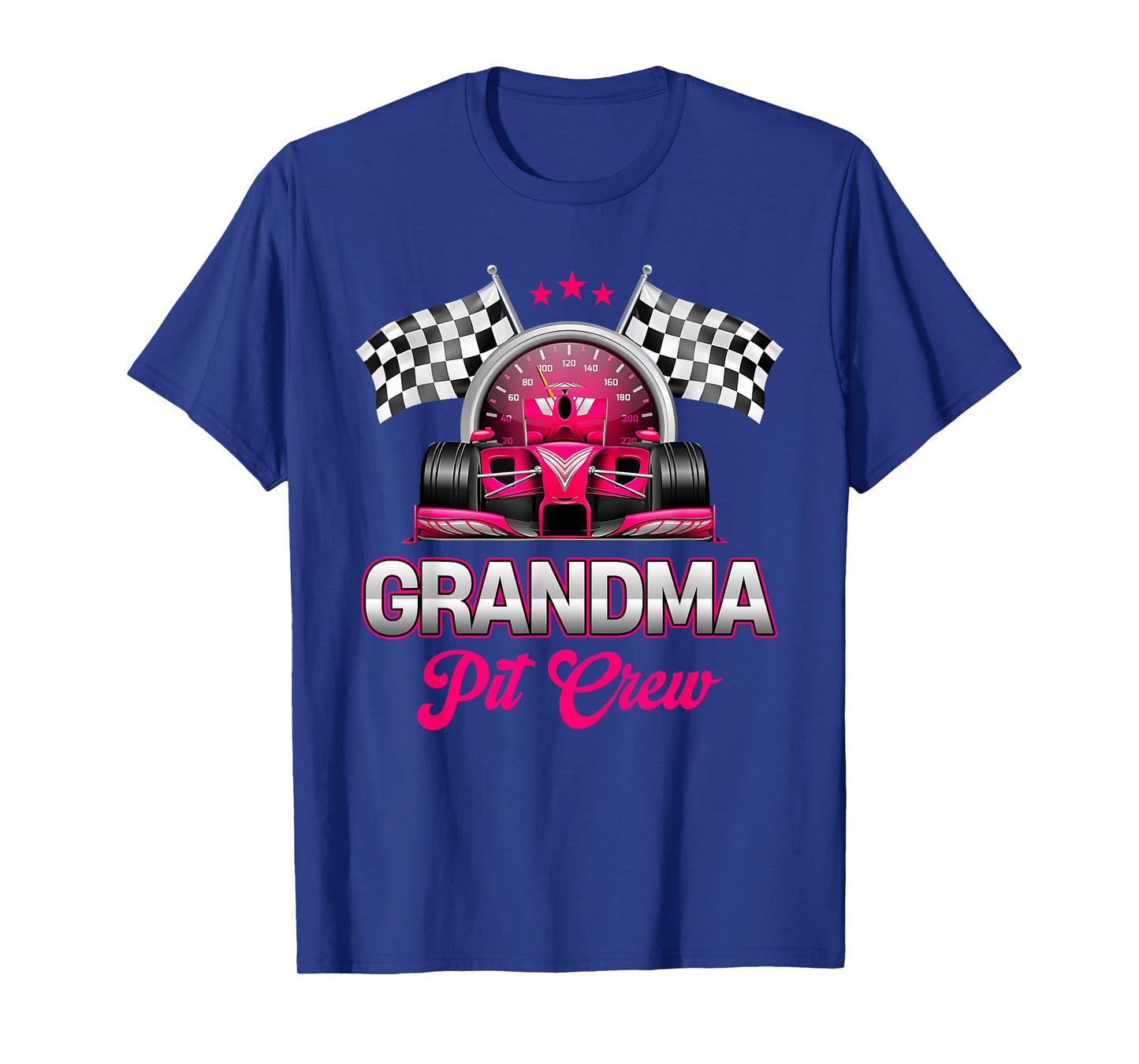 Grandma Pit Crew Race Car Birthday Girl Party Racing Family T-Shirt
