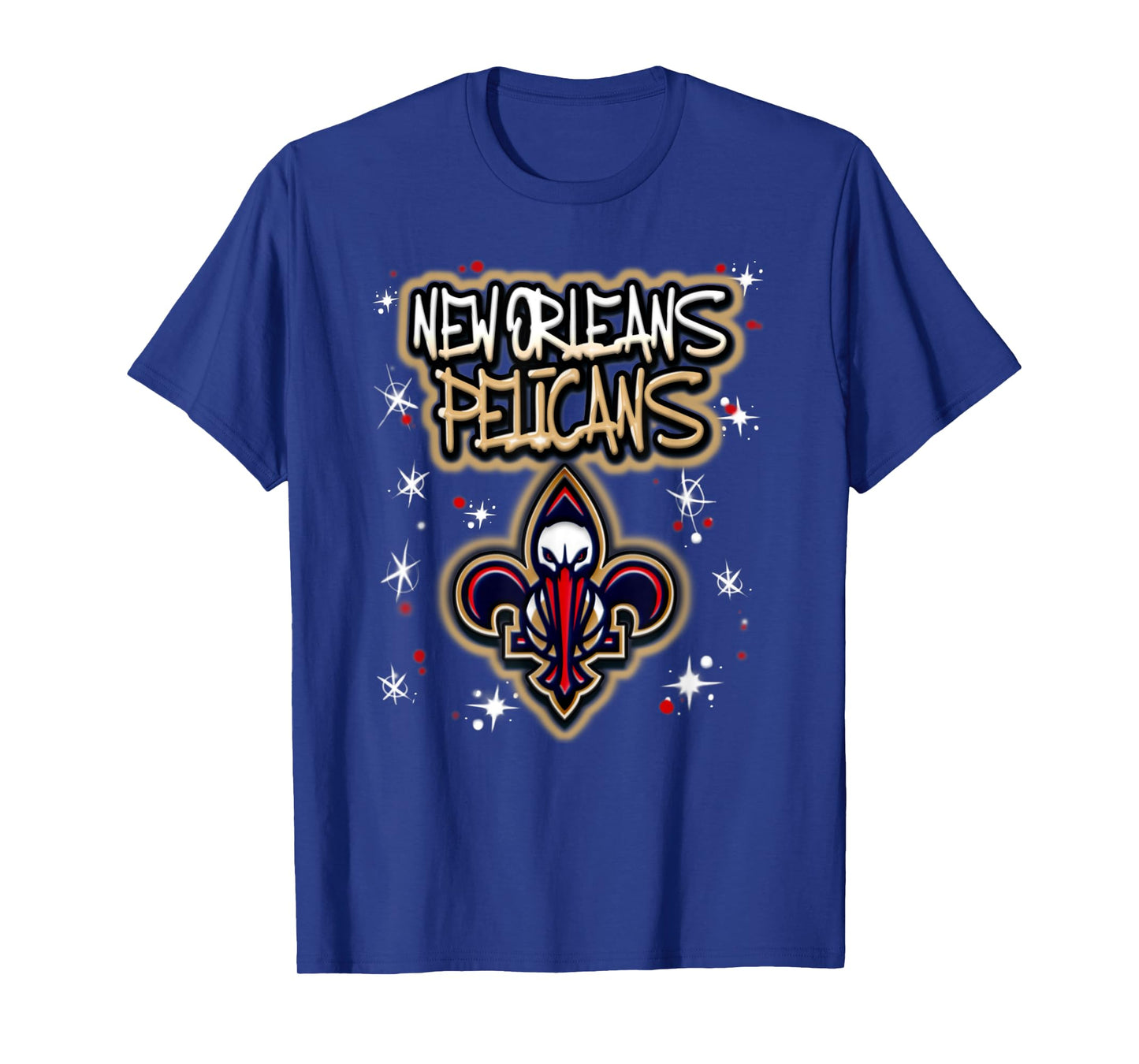 NBA New Orleans Pelicans Airbrush Logo T-Shirt
