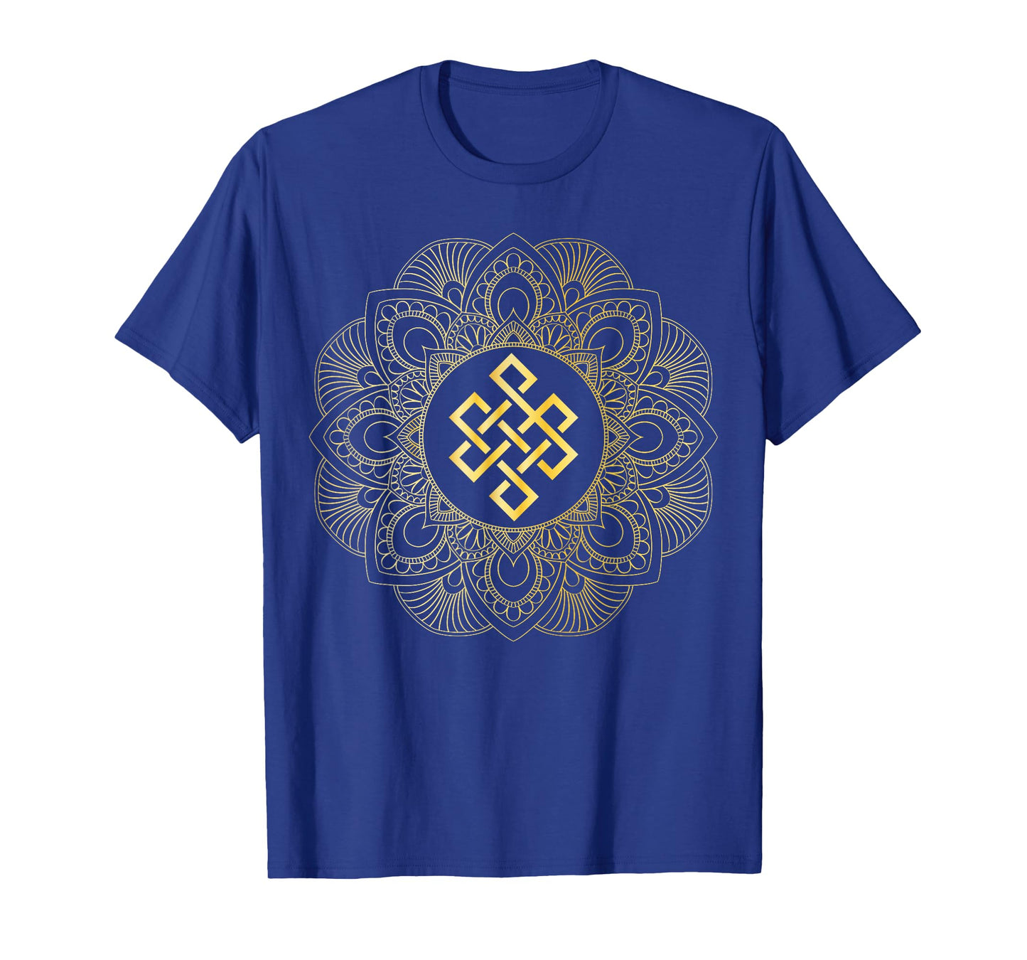 Tibetan Endless Knot Mandala Lotus Flower T-Shirt