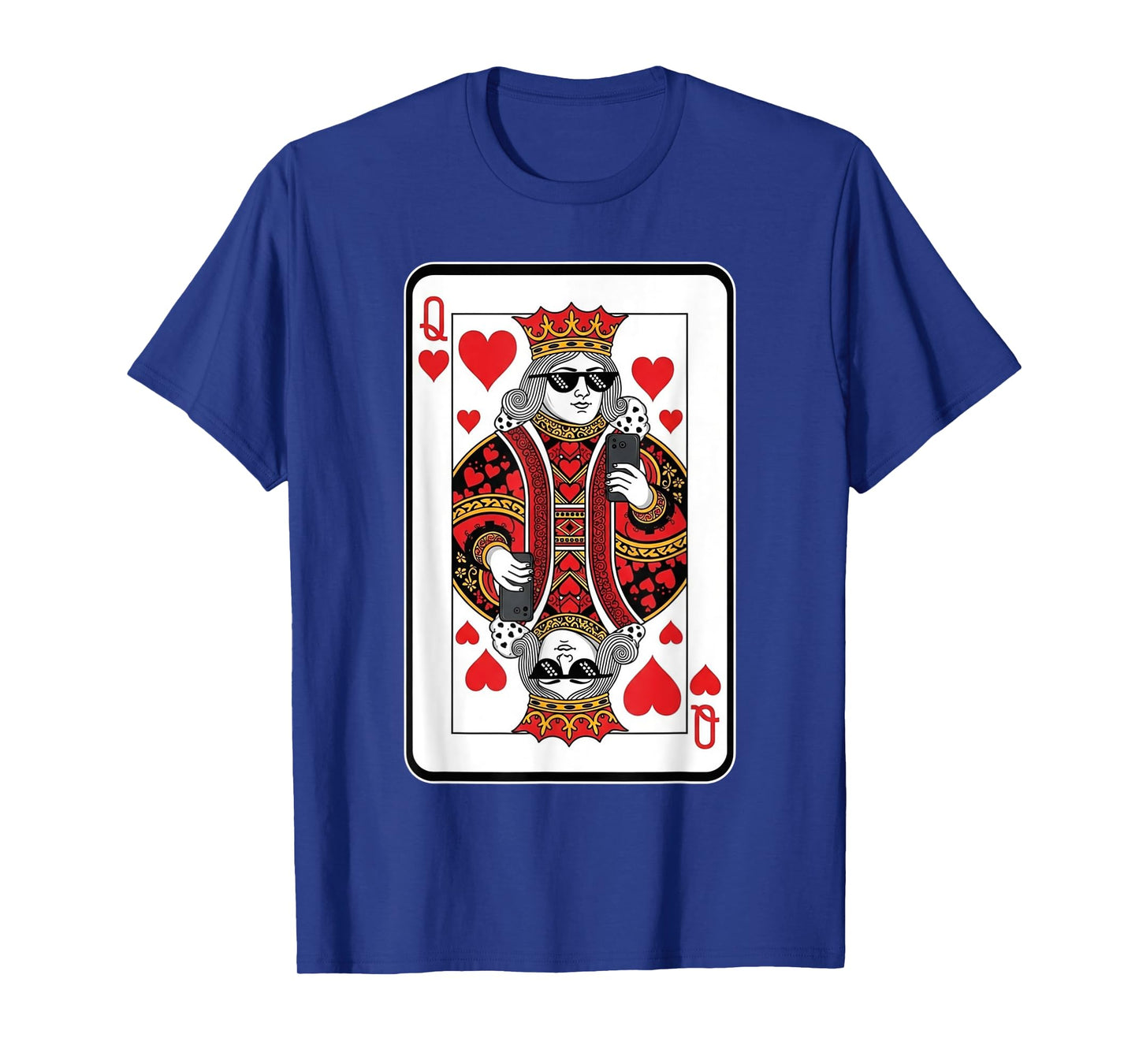 Classic Black Queen of Hearts Playing Card Poker Queen T-Shirt