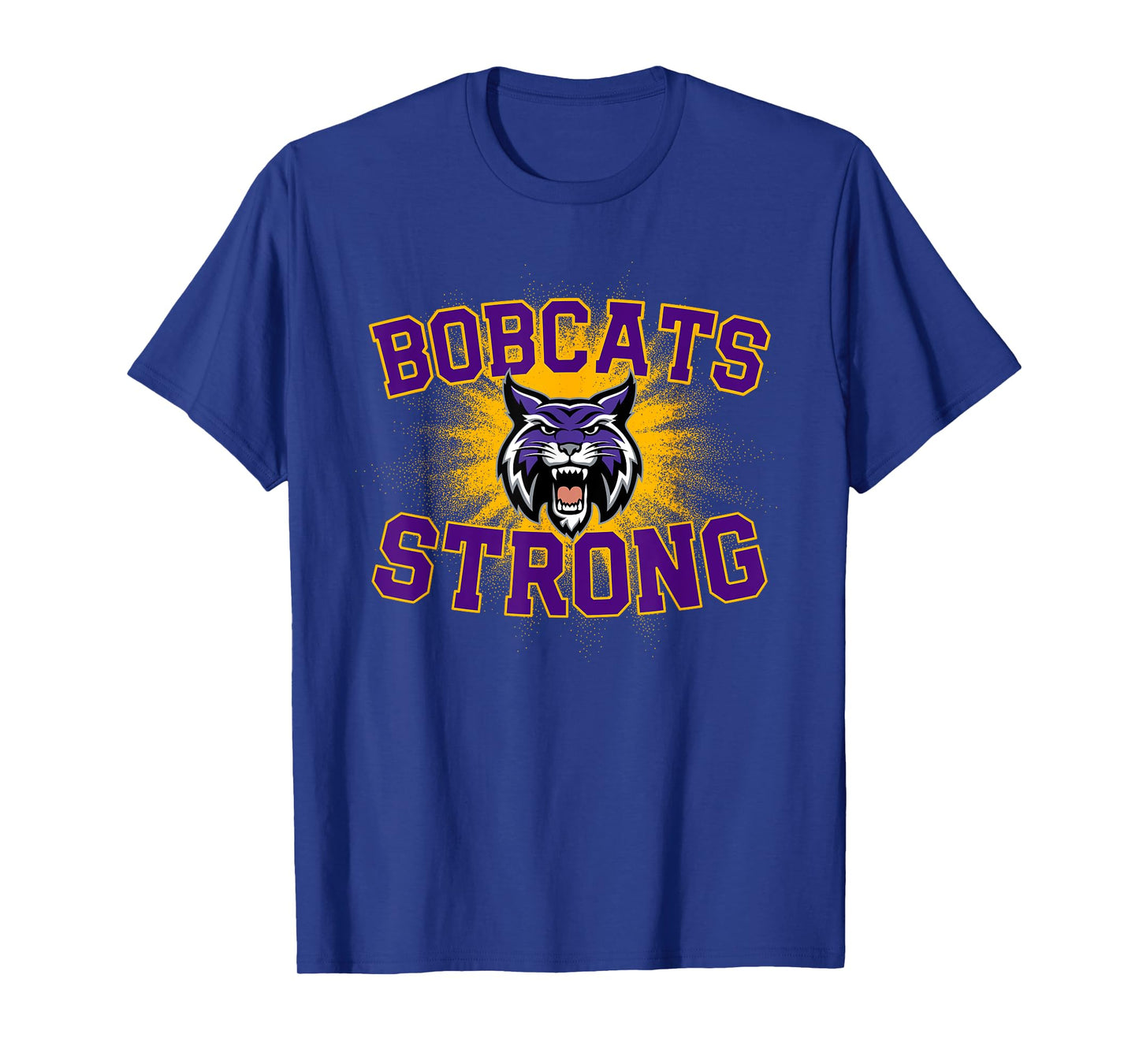 Hallsville Bobcats Logo Strong Flag HS T-Shirt