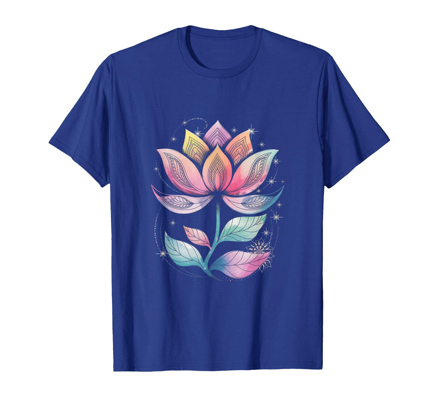 Bohemian Rainbow Lotus Flower Yoga Lotus flower T-Shirt