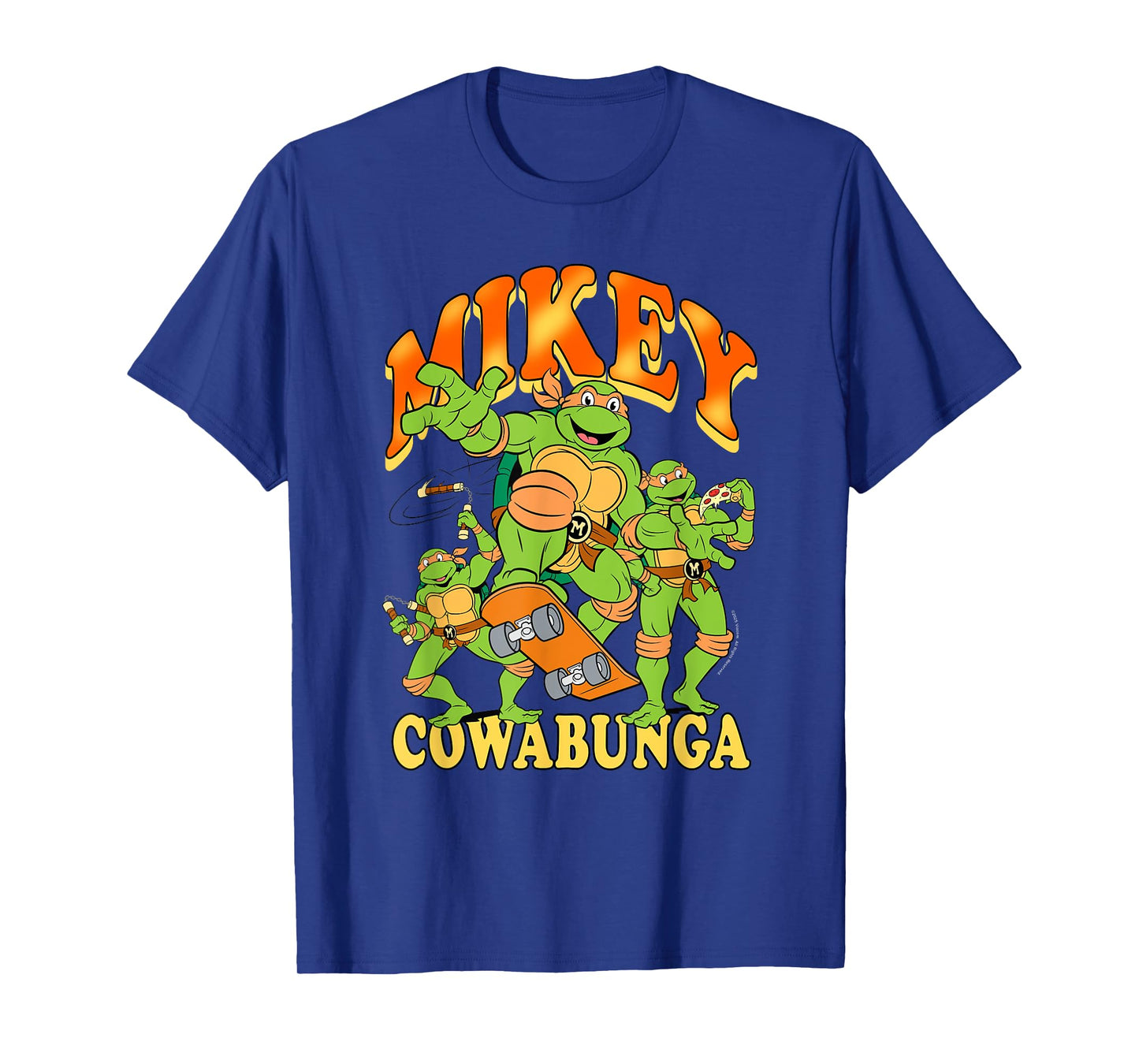 Teenage Mutant Ninja Turtles Mikey Cowabunga Retro Cartoon T-Shirt