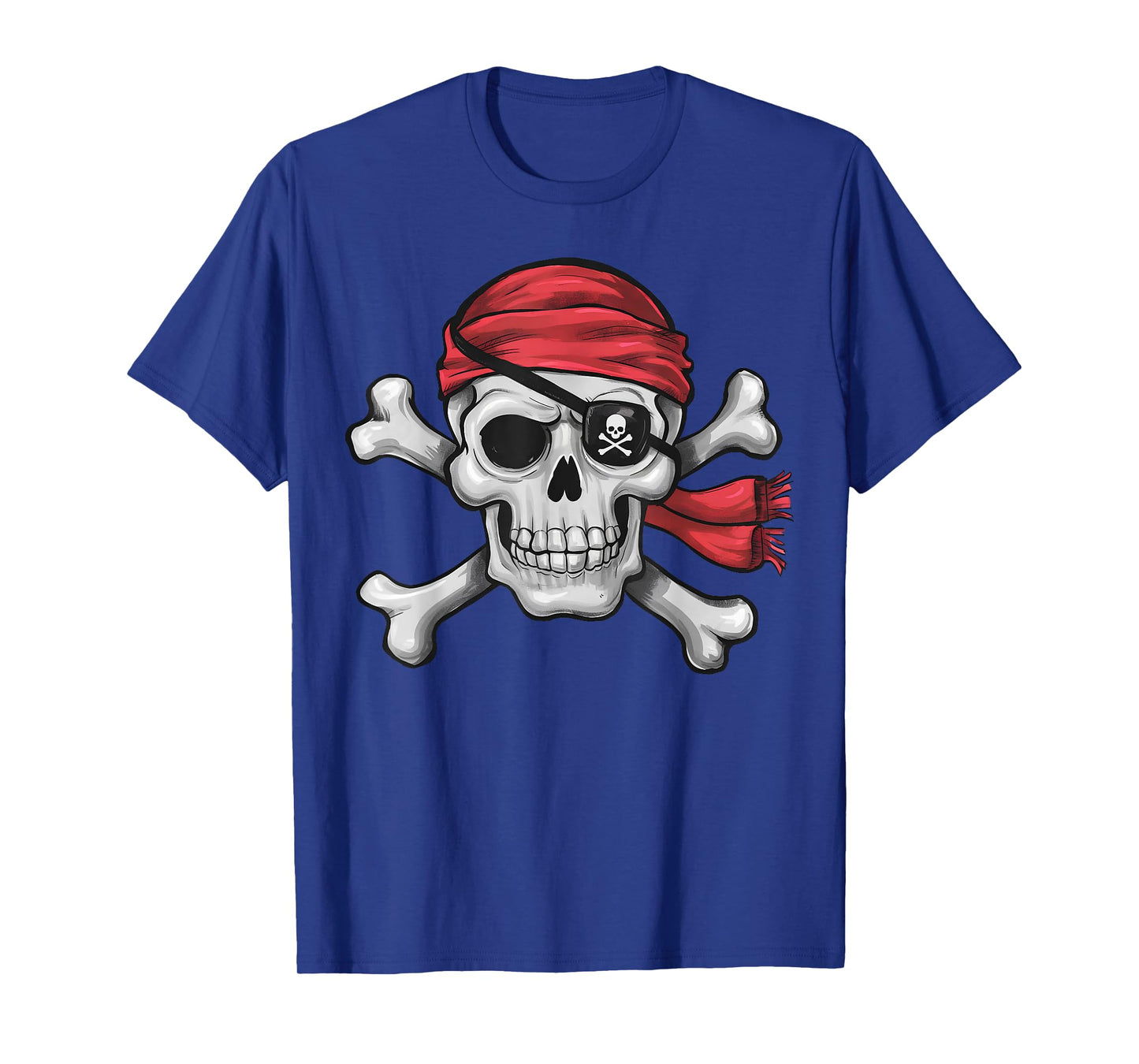 Pirate Skull Crossbones Halloween Costume Men Boy Kids T-Shirt
