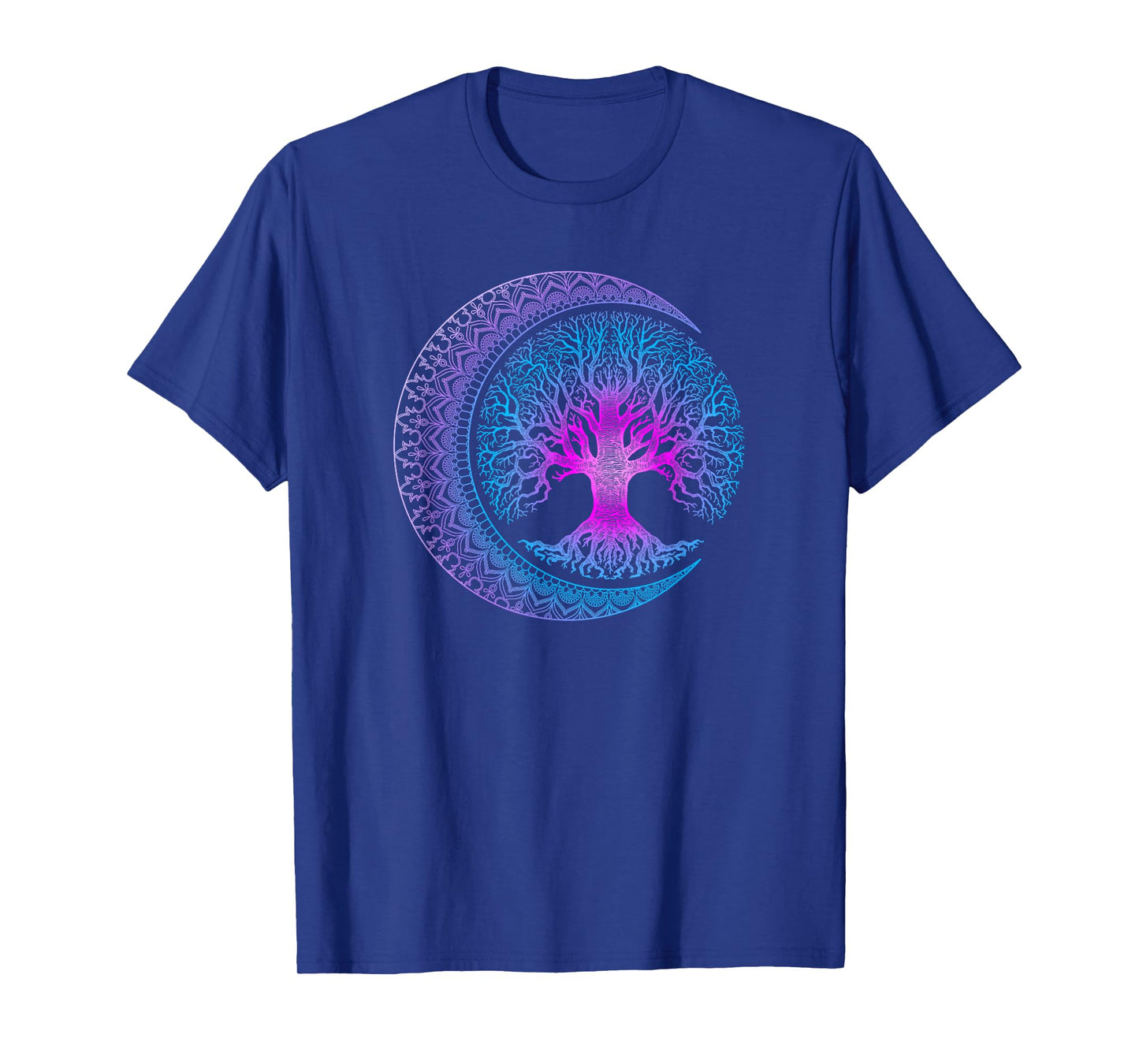 Tree of Life Cresent Moon Phases Mandala Yoga Gift T-Shirt