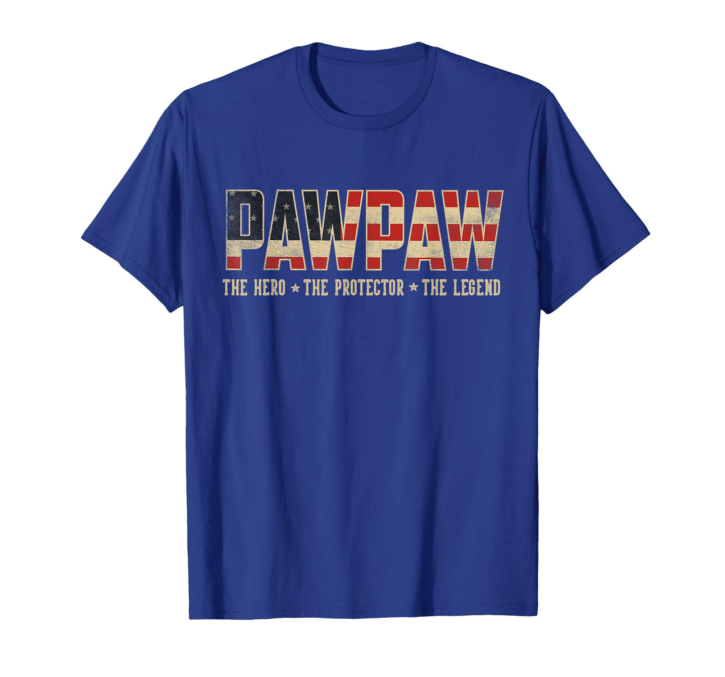 Pawpaw Protector Hero Legend USA Flag Pawpaw Father's Day T-Shirt