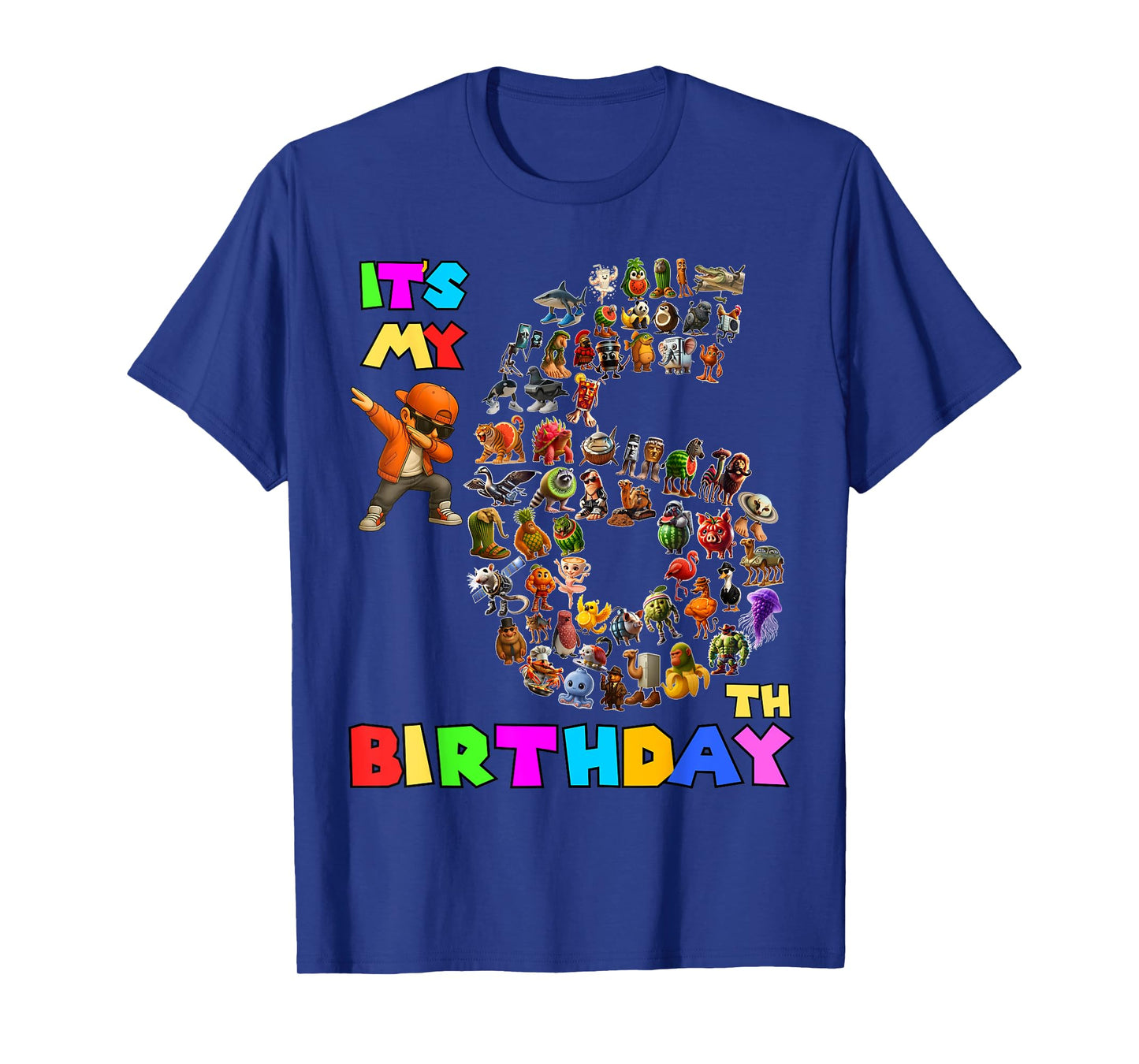 Funny It's My 6th Birthday Italian Brainrot Meme Boys Girls T-Shirt