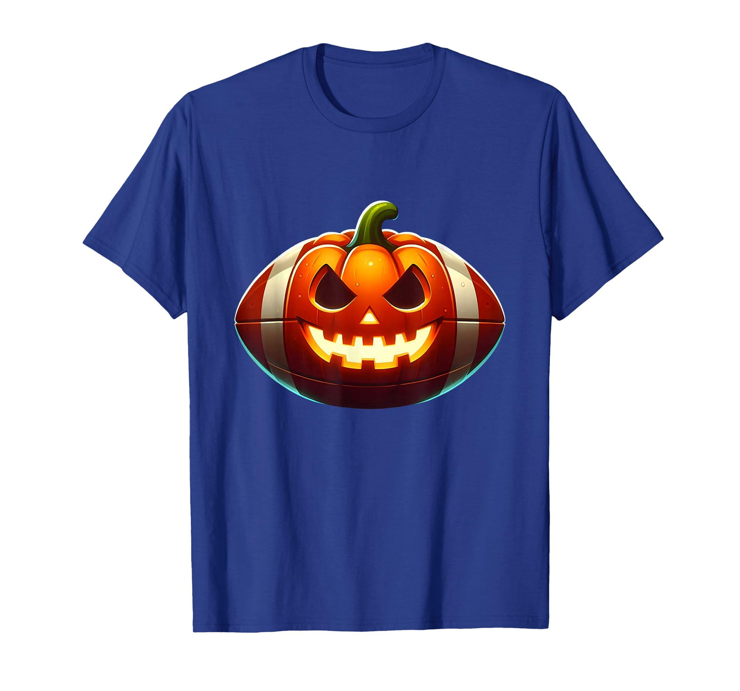 Football Halloween Pumpkin Scary Football Player Costume T-Shirt