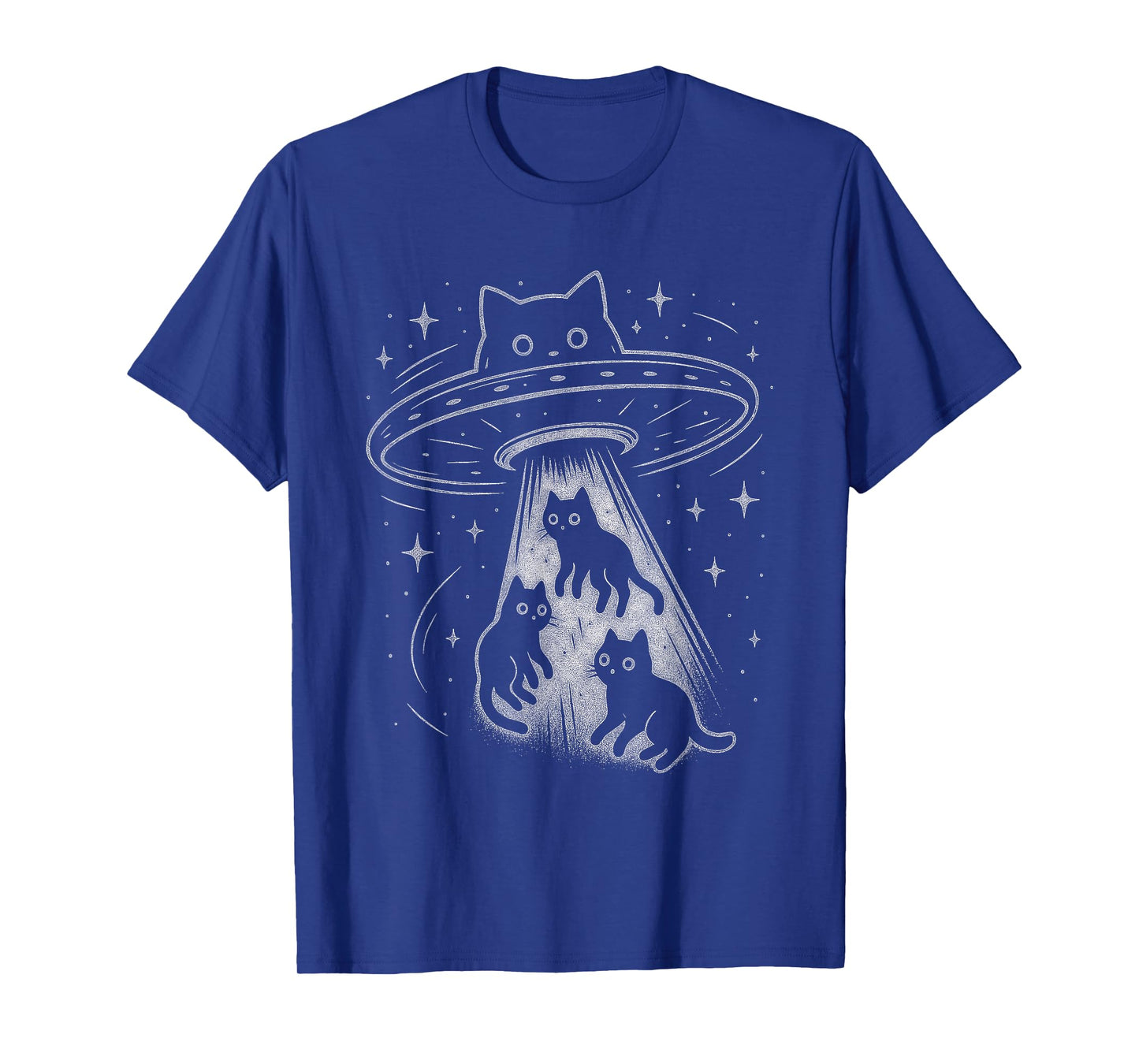 Funny Cat UFO Cute Kitty Space Spaceship Alien Aesthetic T-Shirt