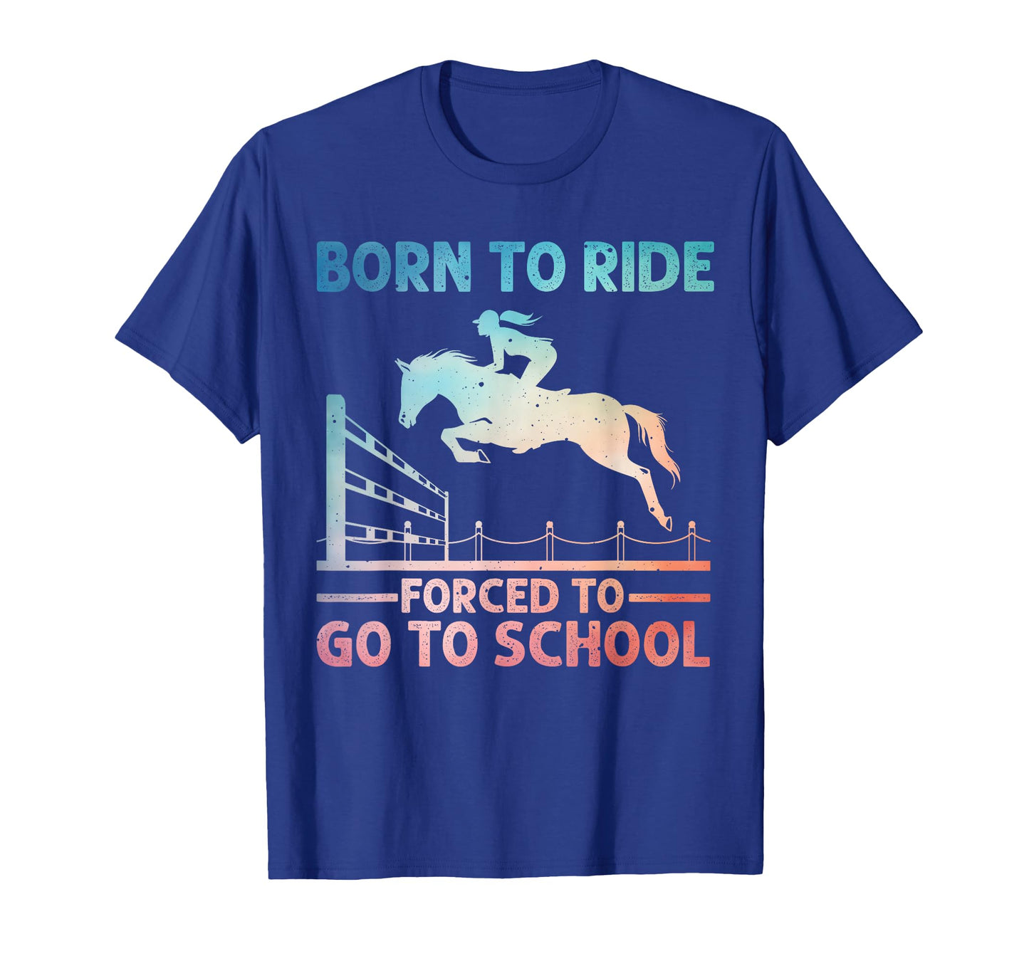 Horse Racing Art For Kids Boys Girls Horse Lover Equestrian T-Shirt