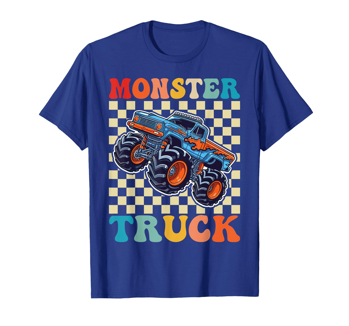 Monster Truck for Toddlers, Kids Monster Truck Retro Vintage T-Shirt