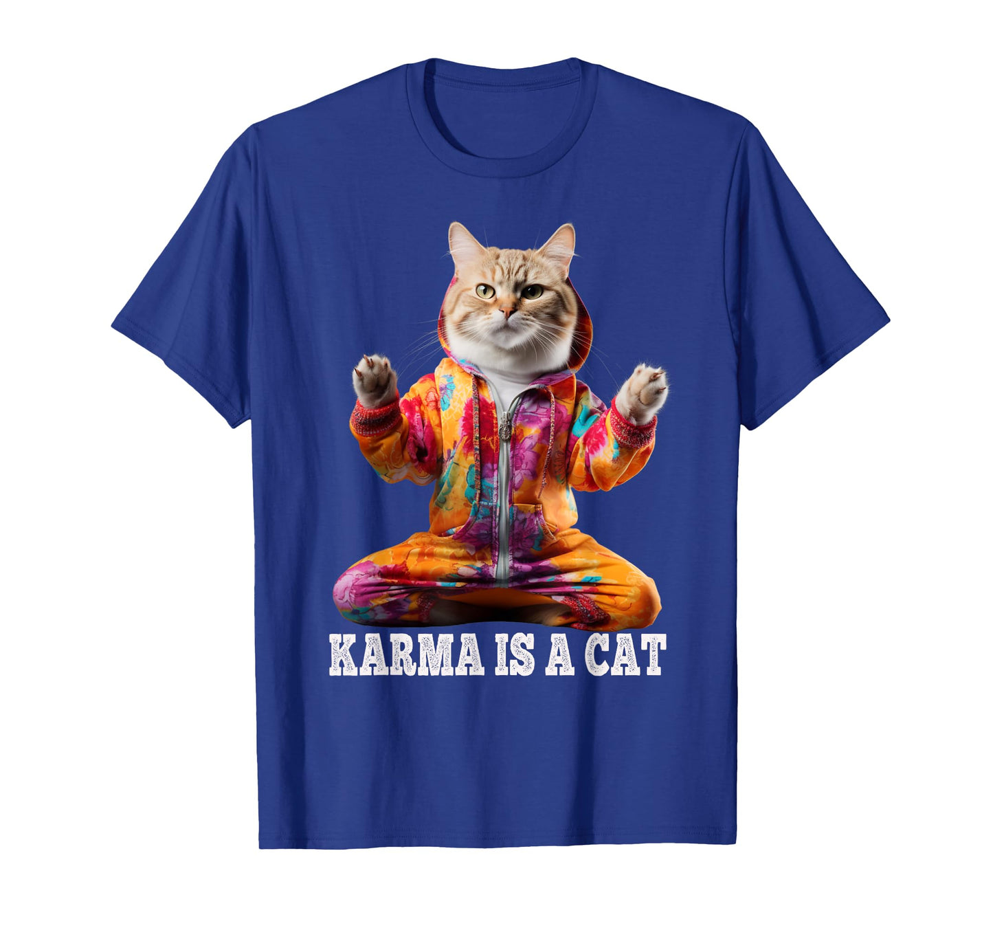 Cats , Karma is a cat, Yoga sports cat Men Women Kids T-Shirt