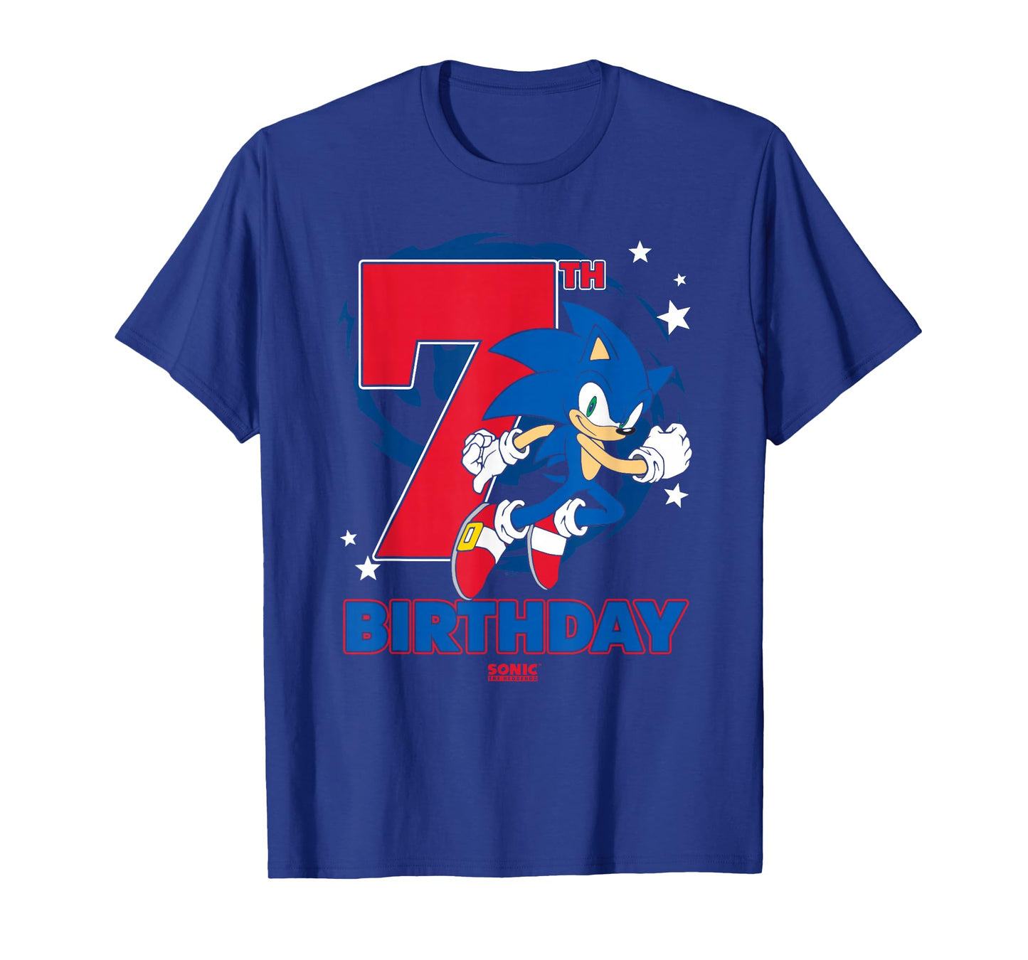 Sonic The Hedgehog Epic Sonic 7th Birthday Big Chest Logo T-Shirt