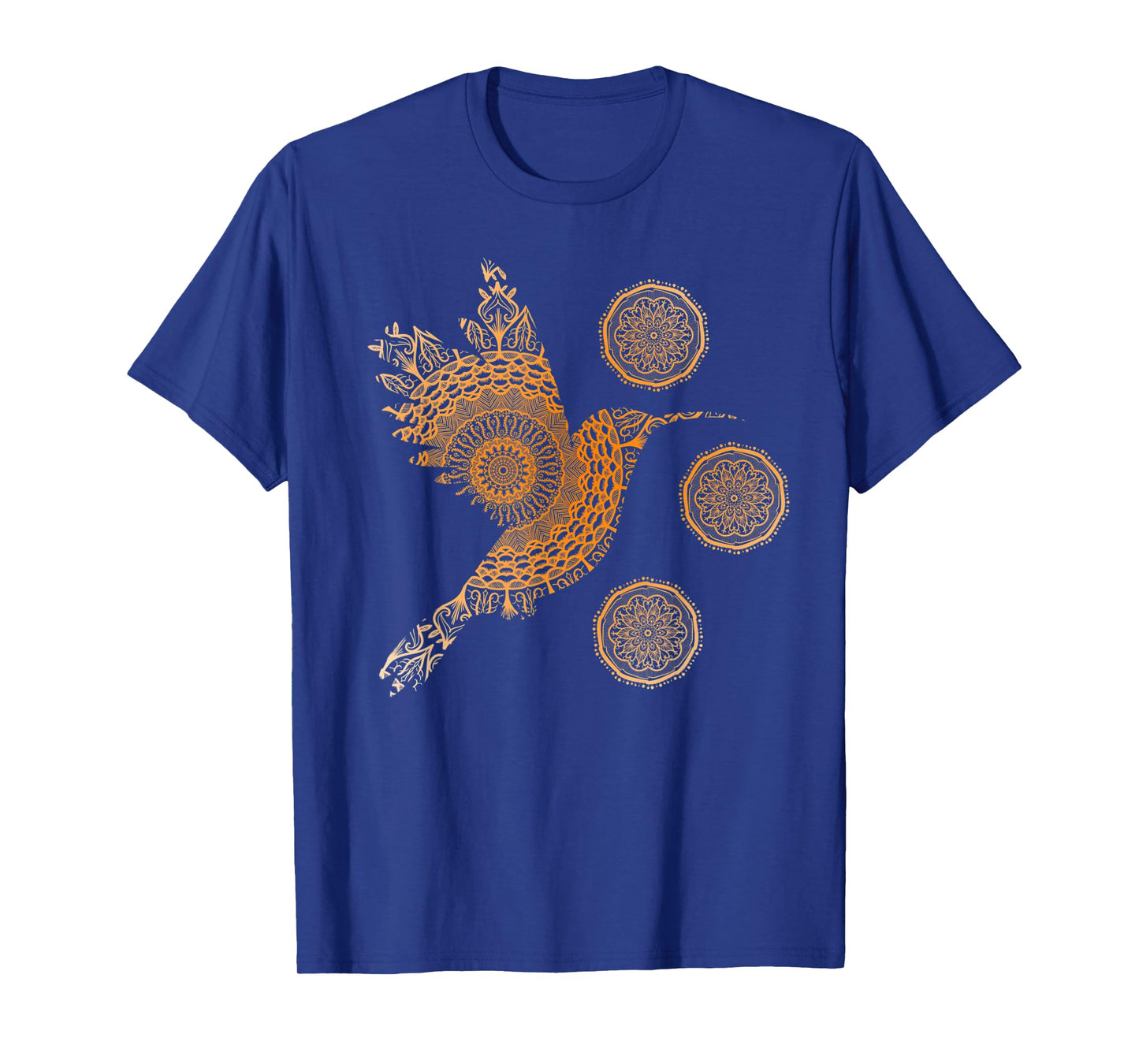 Sacred Mandala Hummingbird Nature Fractal Geometry T-Shirt
