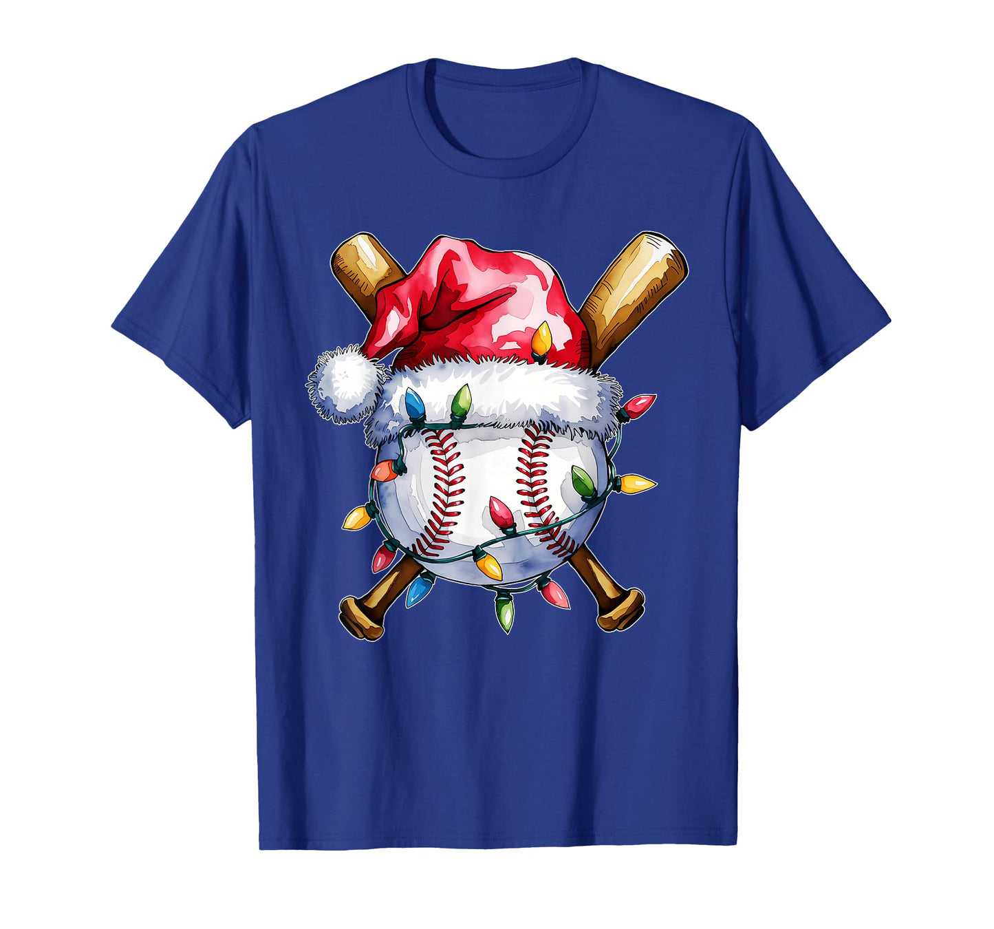 Santa Sports Design For Men Boys Christmas Baseball Player T-Shirt
