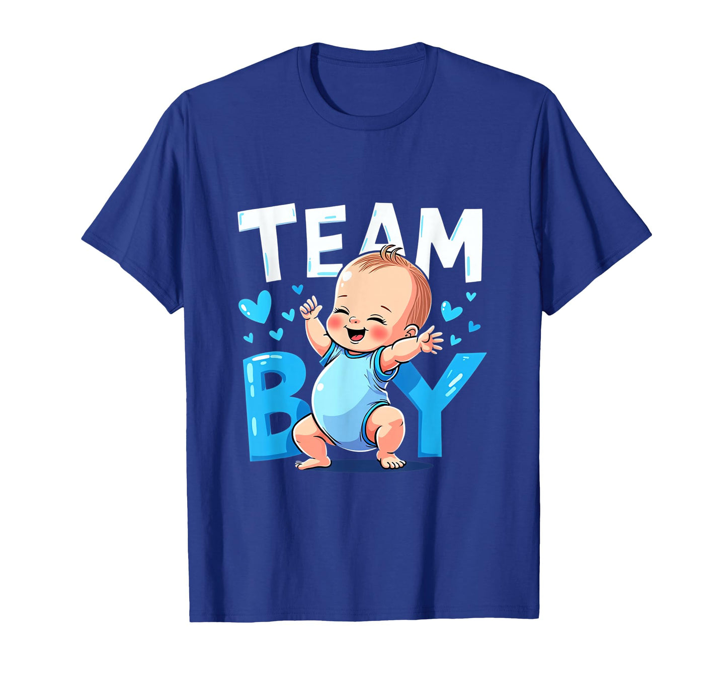 Team Boy Design Newborn Baby Boy Gender Reveal T-Shirt
