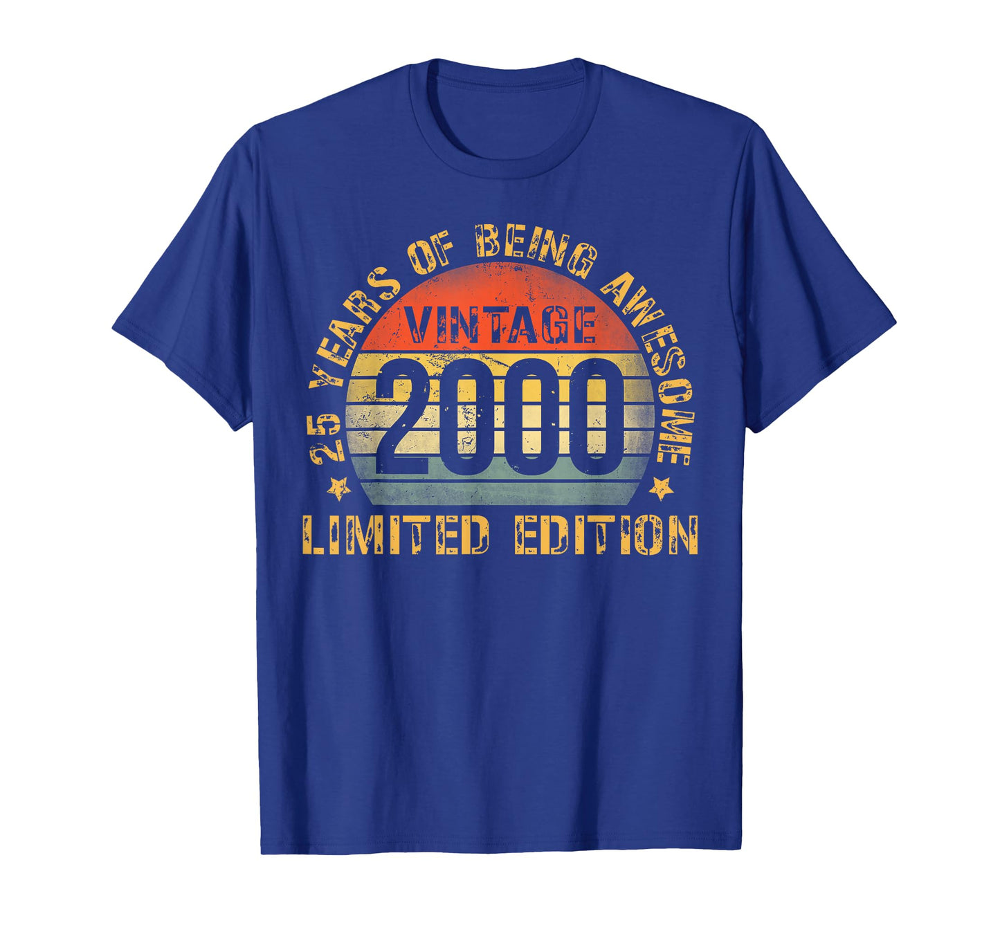25 Year Birthday Decorations Men Gag 25yr 2000 25th Birthday T-Shirt