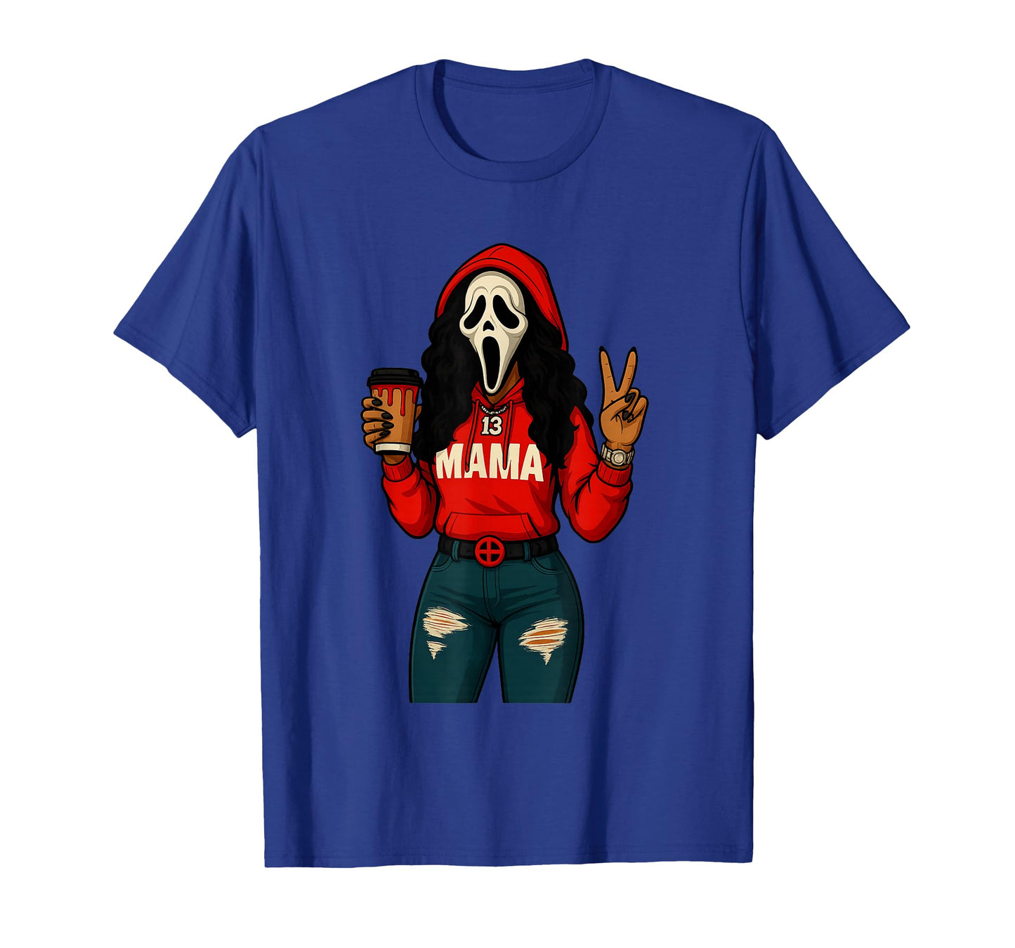 Horror Punk Spooky Mama β Funny Ghost Coffee Lover Halloween T-Shirt