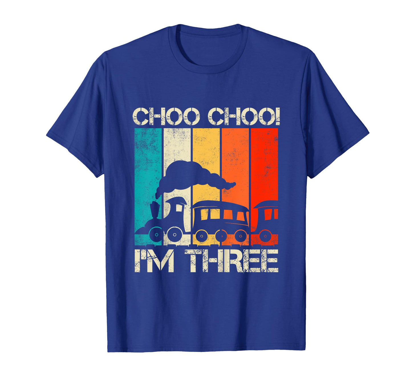 Kids Choo Choo Im Three Locomotive Train Boy 3rd Birthday Trains T-Shirt