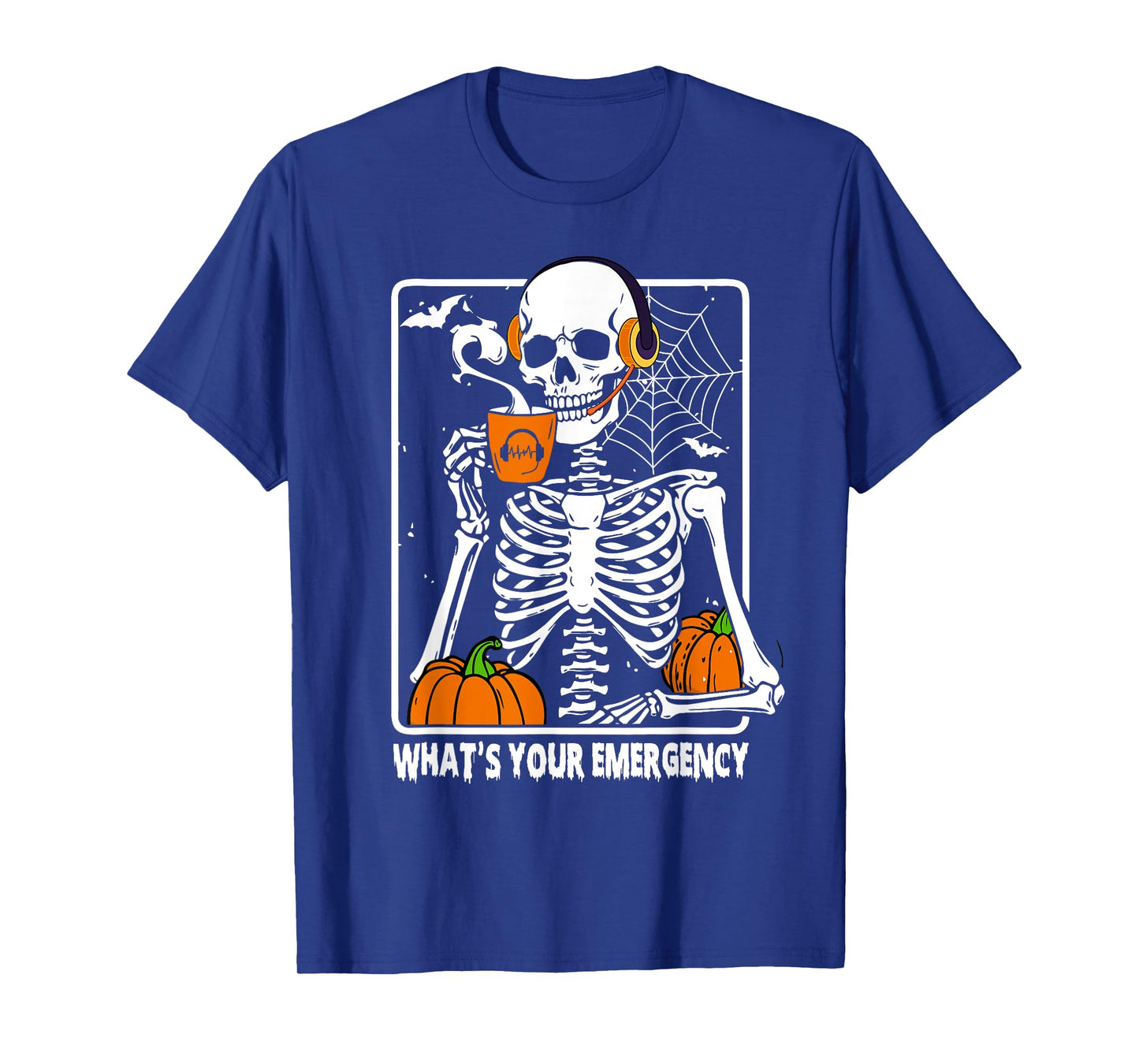 Skeleton Halloween 911 Dispatcher Funny What Your Emergency T-Shirt