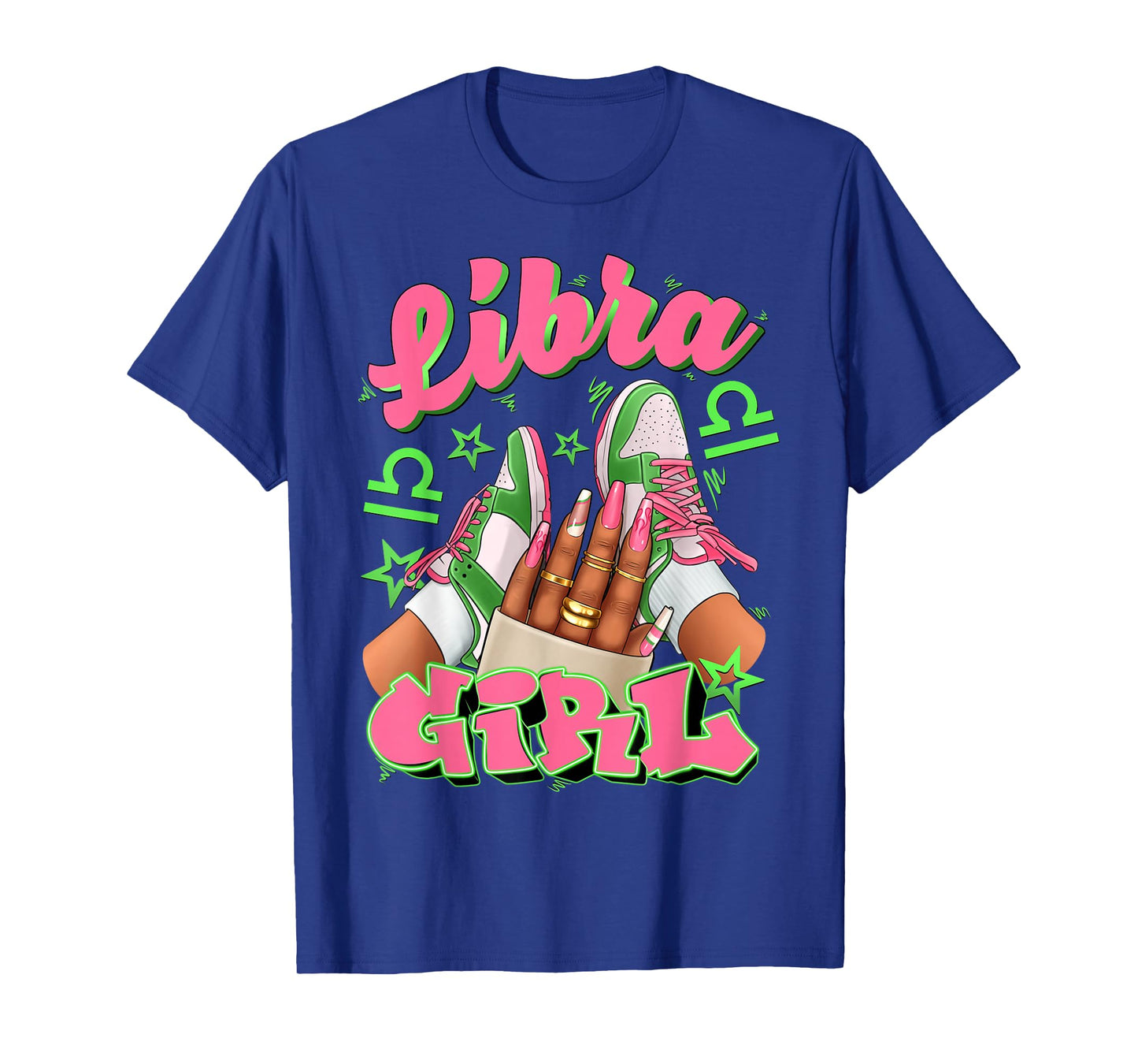 Libra Girl Birthday Queen Sneakers Astrology Zodiac T-Shirt