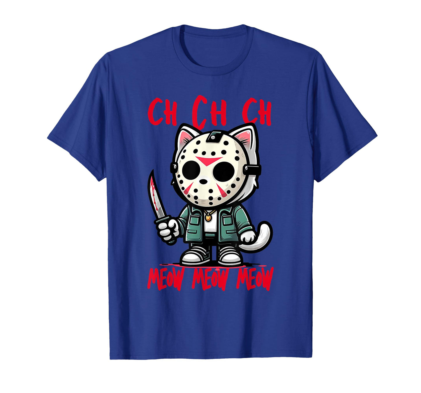 Ch Ch Ch Meow Meow Meow Friday Halloween Costume Funny Cat T-Shirt