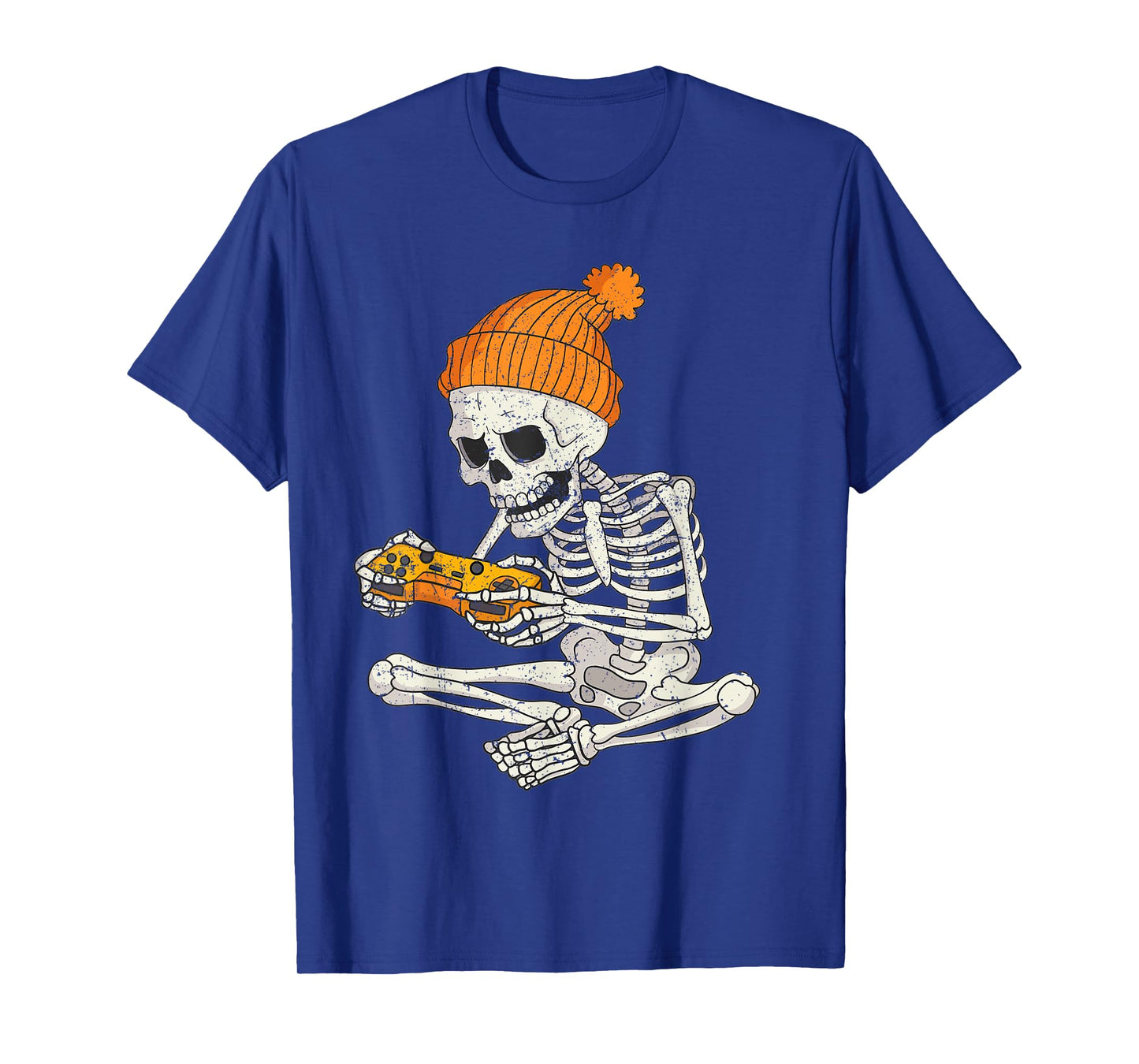 Funny Halloween Skeleton Gamer Video Games Boys Mens Gaming T-Shirt