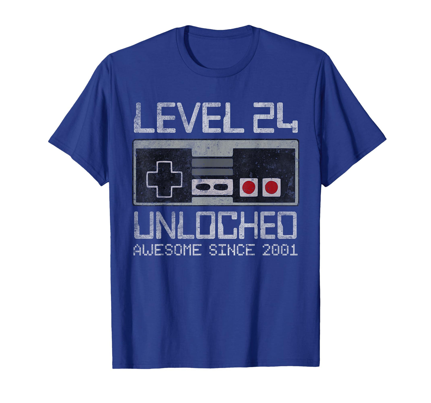 Level 24 Unlocked 24th Birthday 24 Year Old Video Gamer Boy T-Shirt