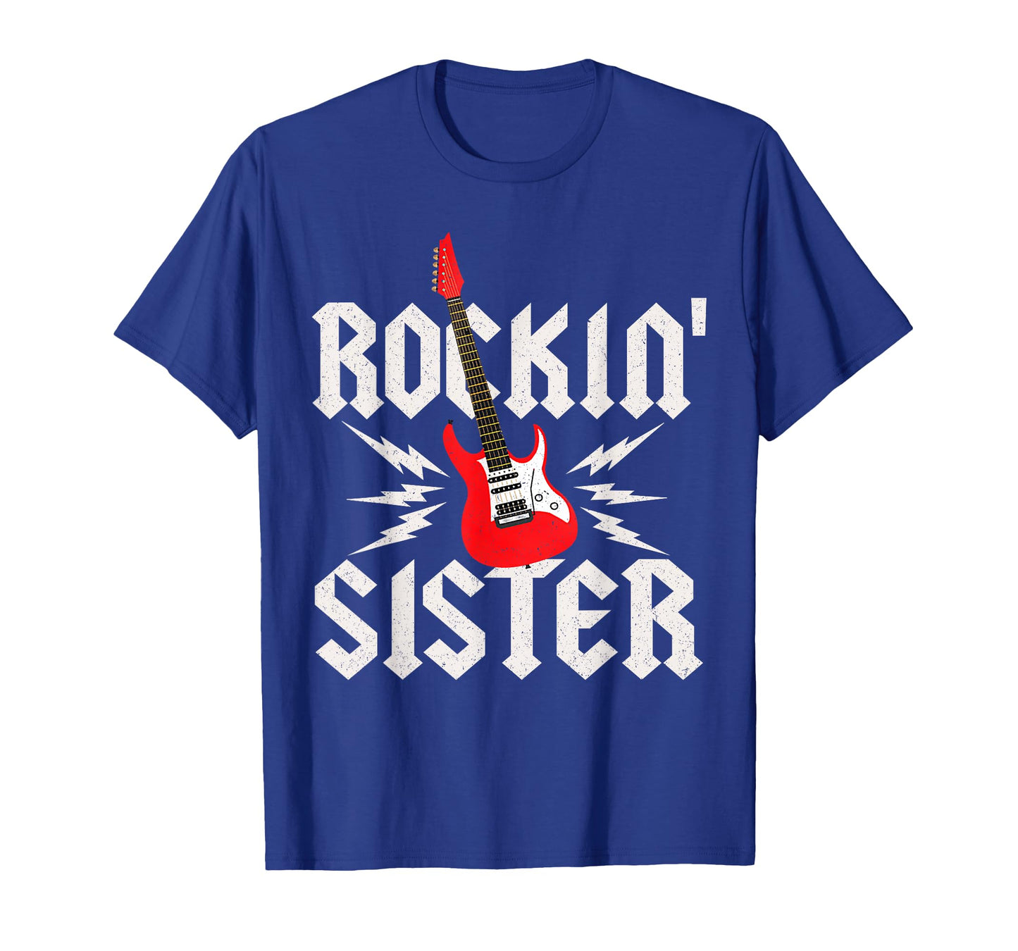 Sister Rockin One Birthday Family Matching Rock Guitar T-Shirt