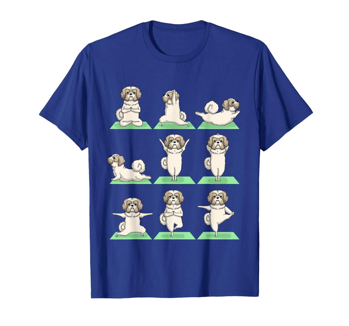 Shih Tzu Dog Yoga Pose Zen Cute Workout Exercise Yogi Funny T-Shirt