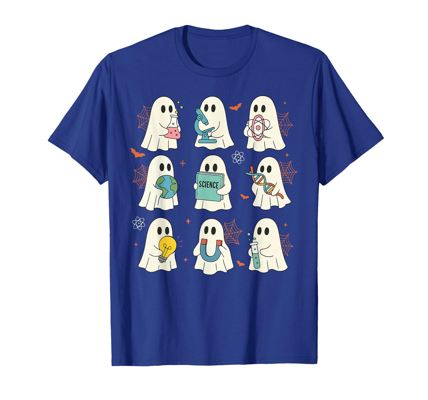 Halloween Science Teacher Student Ghost Laboratory Men Women T-Shirt