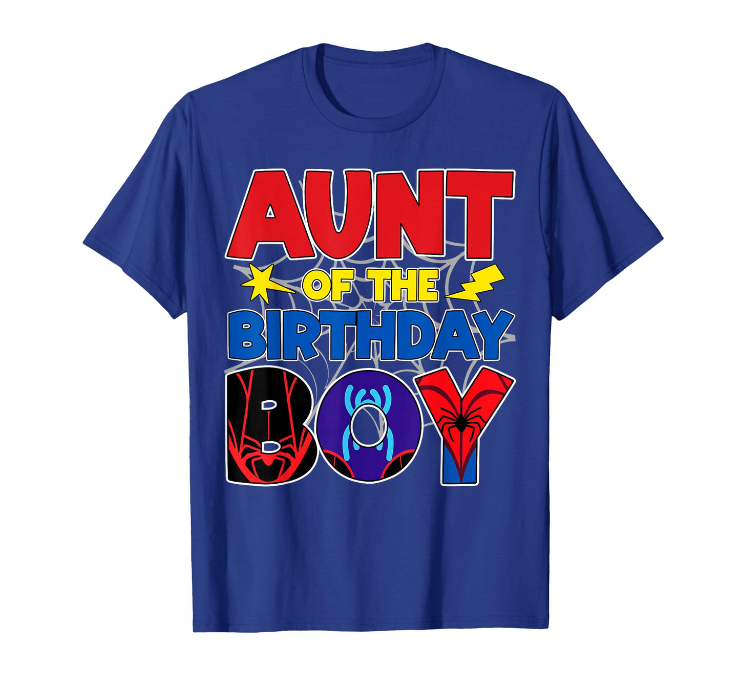 Aunt Of The Birthday Boy Matching Spider Family Birthday T-Shirt