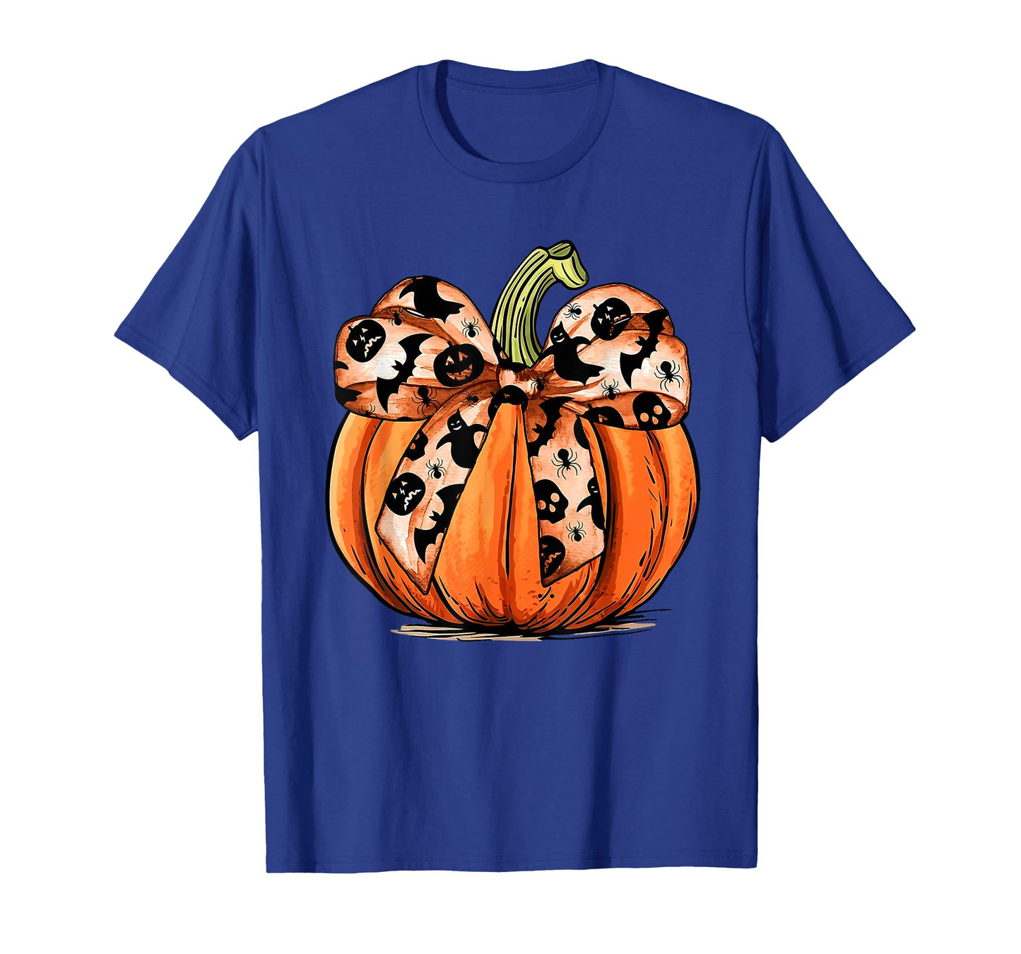 Coquette Bow Pumpkin Ghost Autumn Halloween Boujee Boo-jee T-Shirt